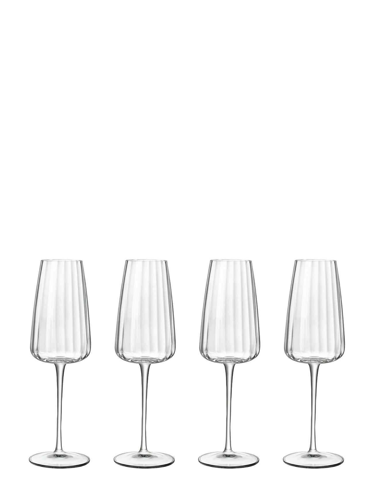 Champagneglas Optica 4 Stk. Home Tableware Glass Champagne Glass Nude Luigi Bormioli