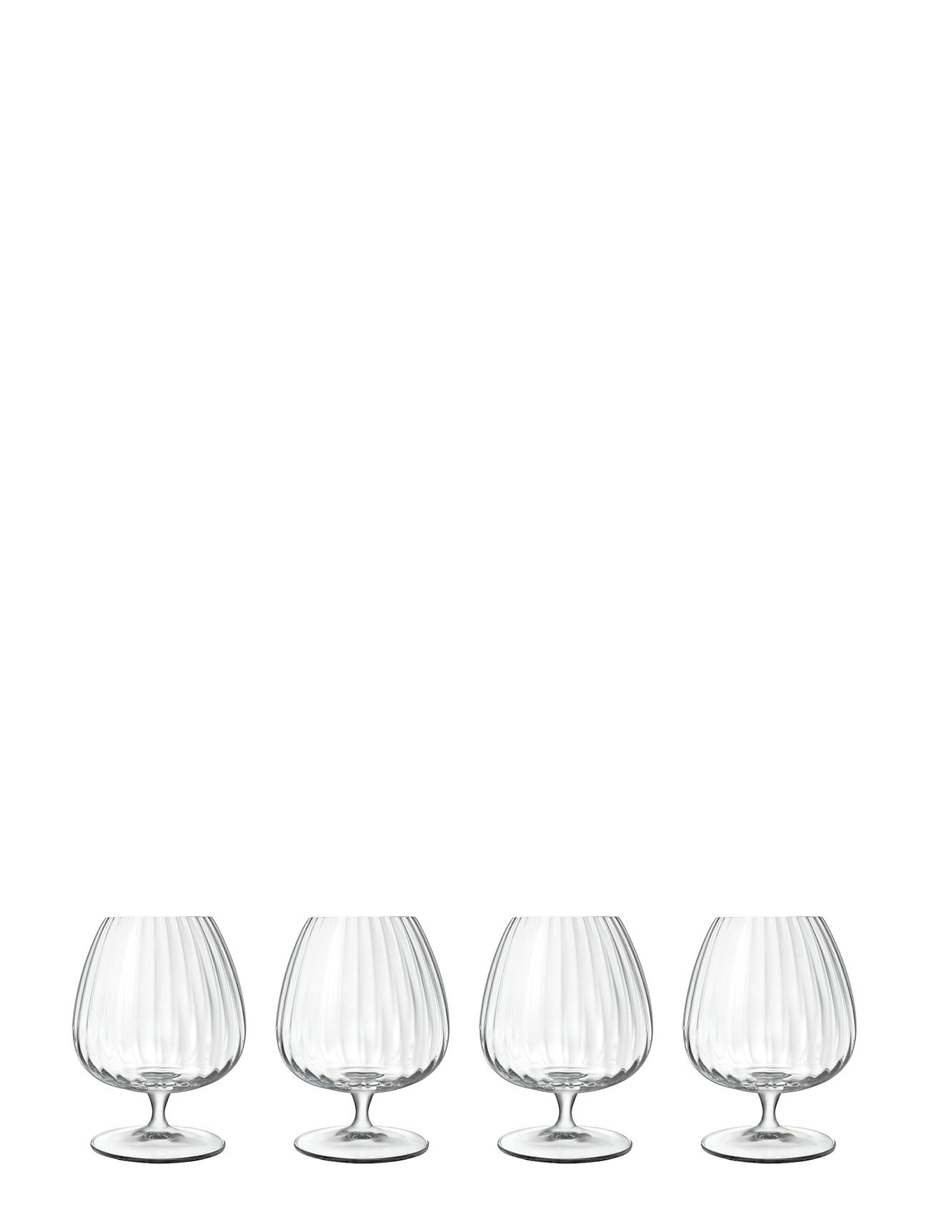 Cognacglas Optica 4 Stk. Home Tableware Glass Whiskey & Cognac Glass Nude Luigi Bormioli
