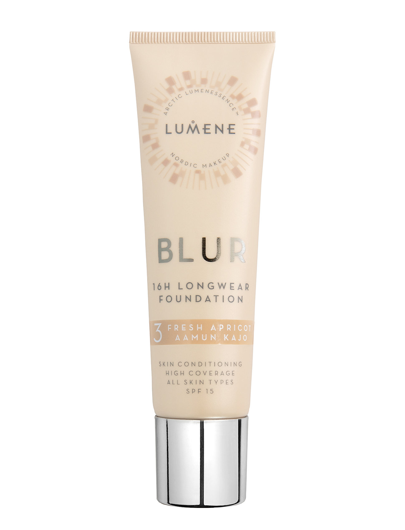 LUMENE Blur 16H Longwear Spf15 Foundation 3 Fresh Apricot, 30 ml, Ansigt > Foundation, Dame