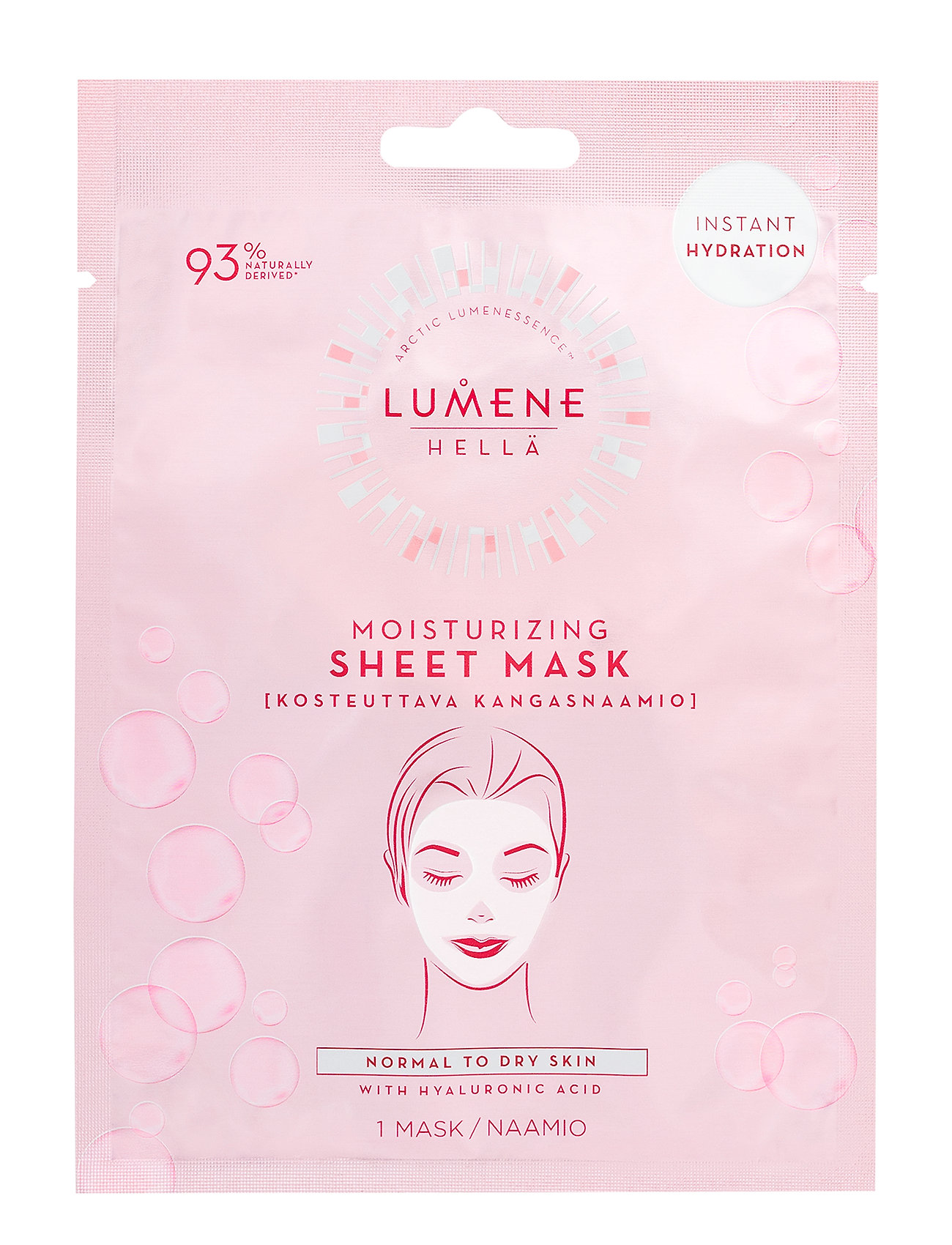 LUMENE Hellä Moisturizing Sheet Mask 1Pcs, 1 pcs, Nude, Masker > Sheetmask, Dame