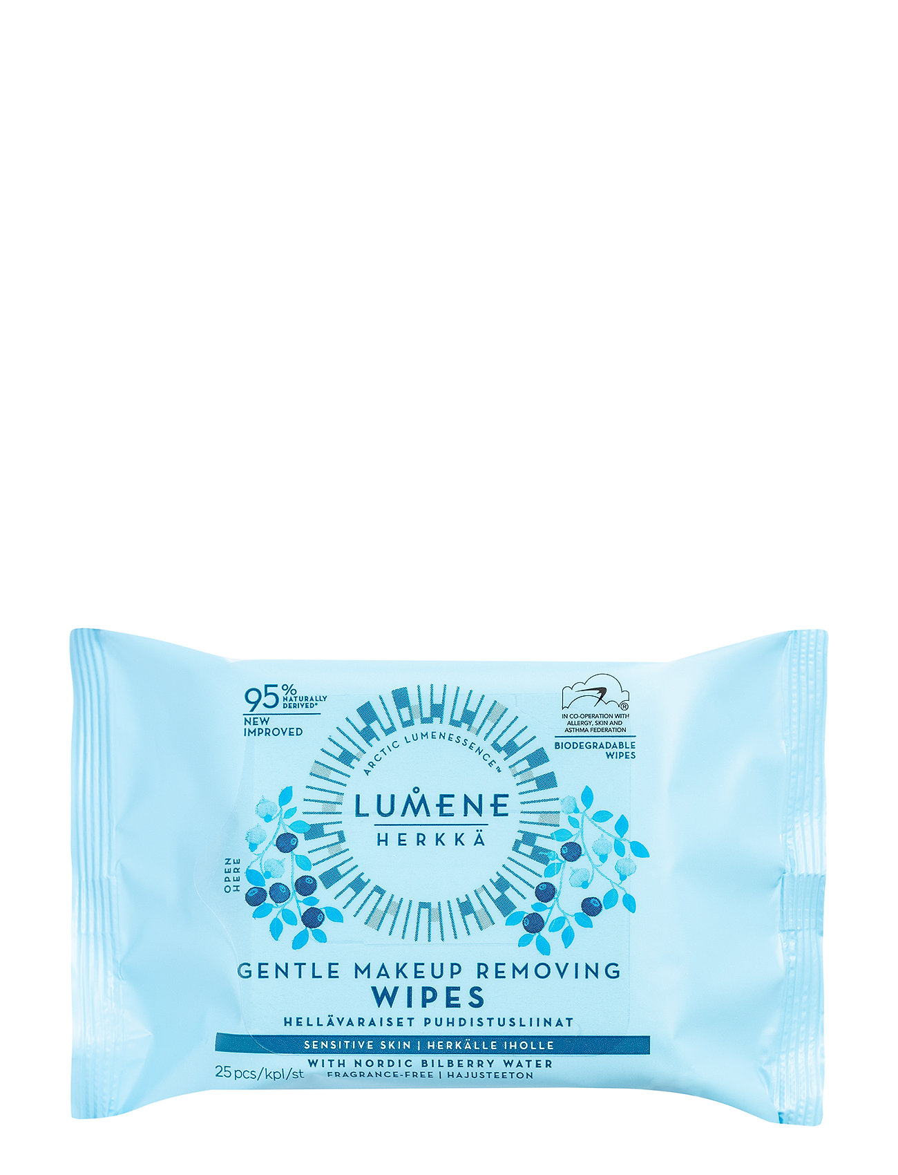 LUMENE Herkkä Gentle Makeup Removing Wipes 25 Pcs - Nude - ONE SIZE