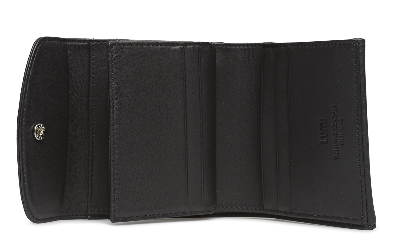 black Intérieure Lumi 100 Équipement Trifold Polyester Napa Cuir Brillo Sheep Viivi Doublure Wallet Black IIYAw