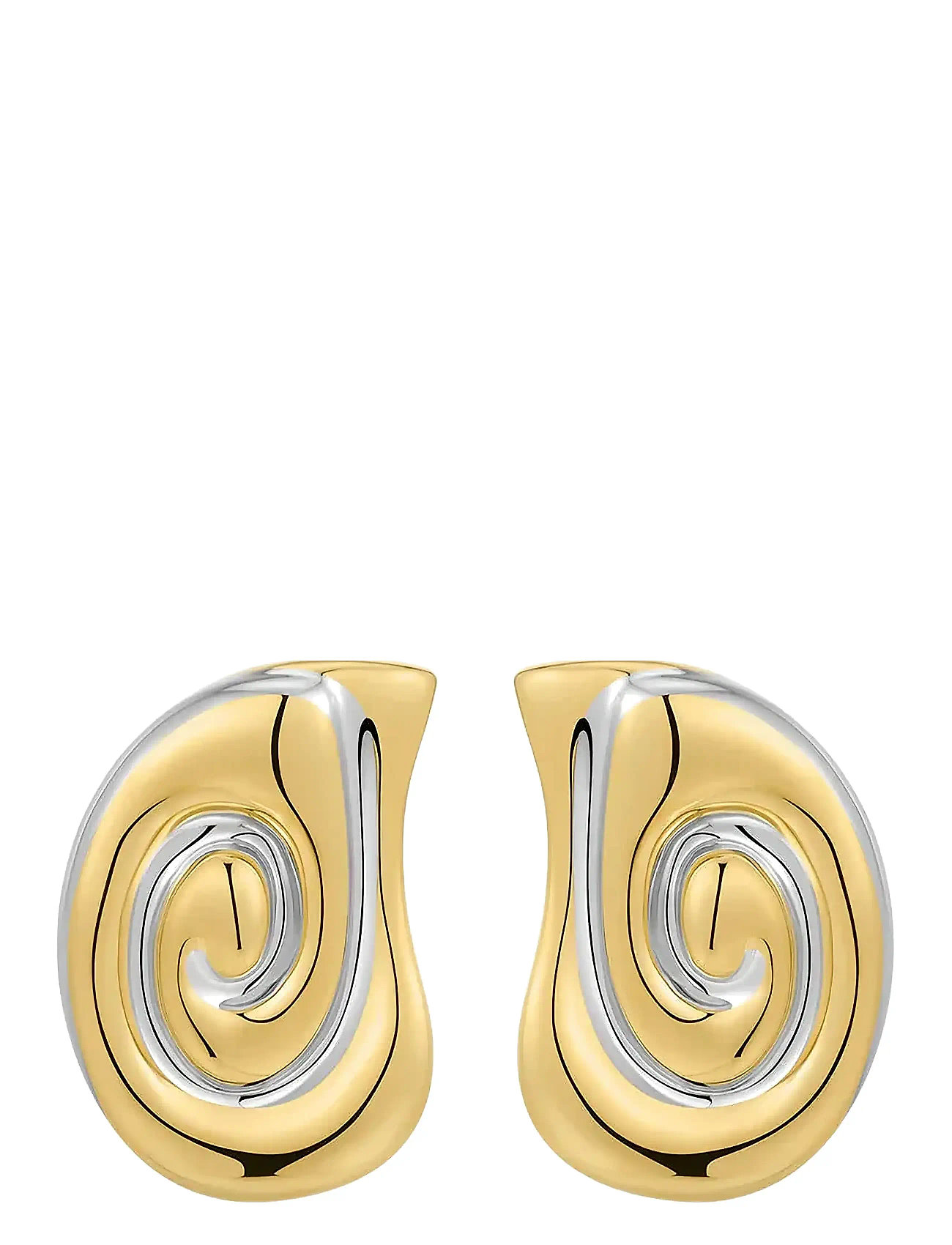 LUV AJ The Two-Tone Coquille Studs Gold - One Size - Damen