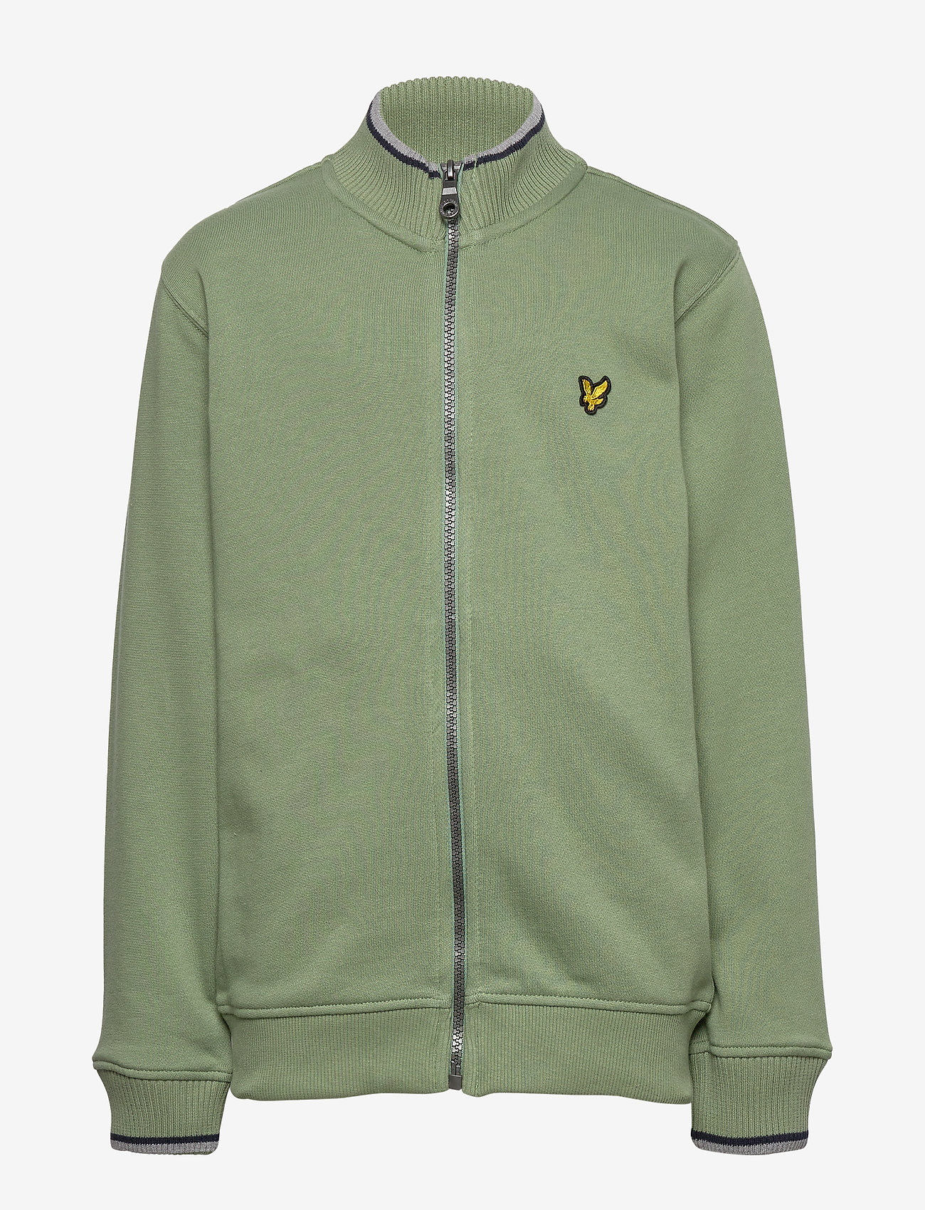 lyle and scott funnel neck zip through sweatshirt