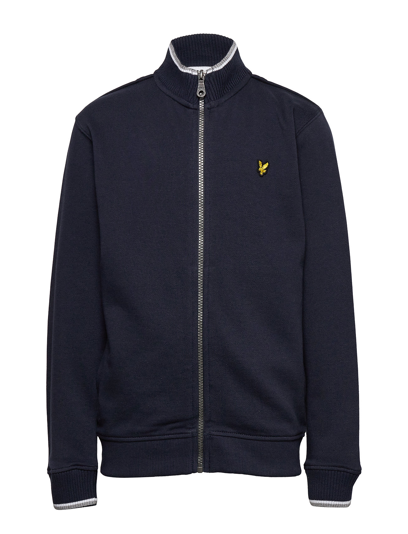 lyle and scott funnel neck zip through sweatshirt