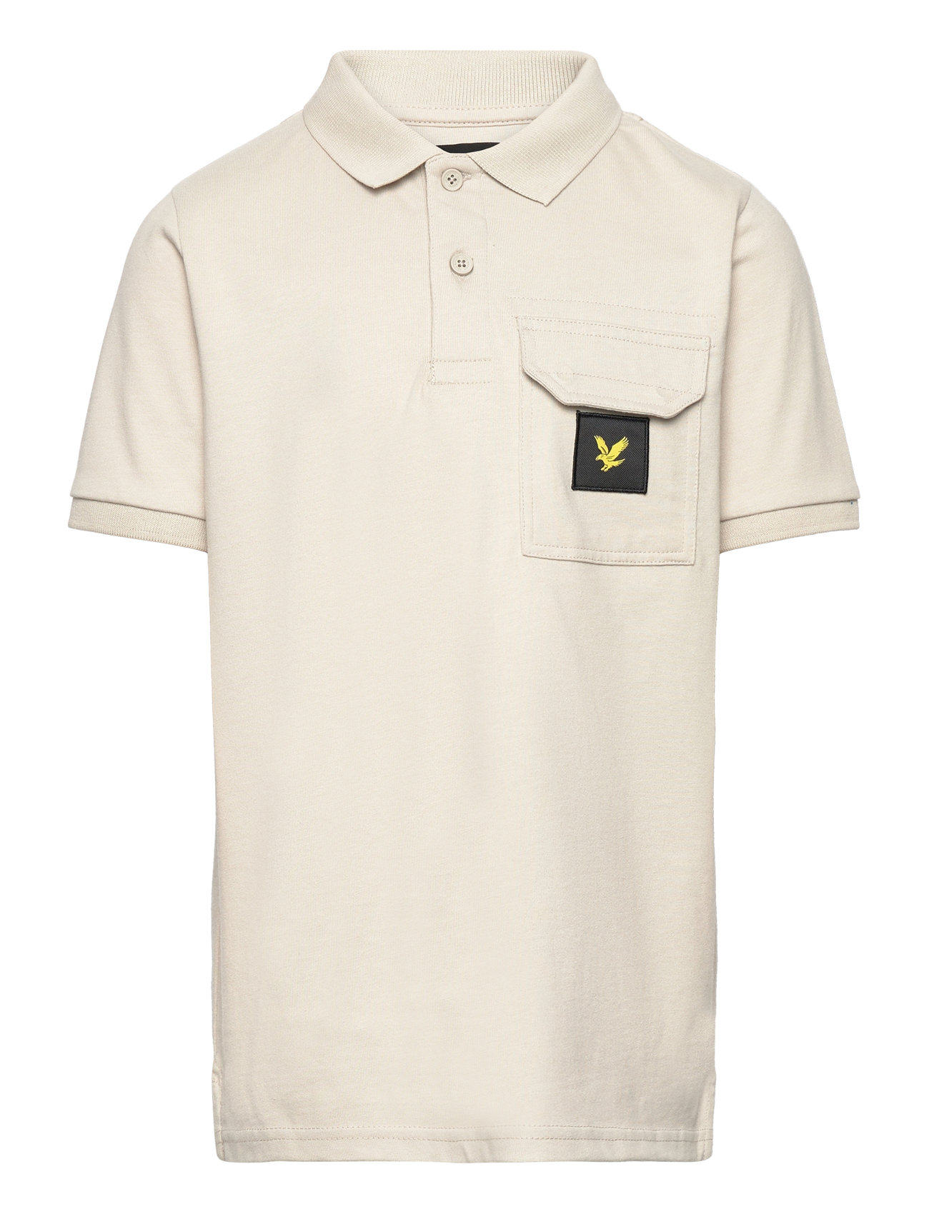 Jersey Pocket Polo Tops T-shirts Polo Shirts Short-sleeved Polo Shirts Cream Lyle & Scott Junior