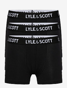 Boxed Solid 3 Pair Boxers - kalsonger - black