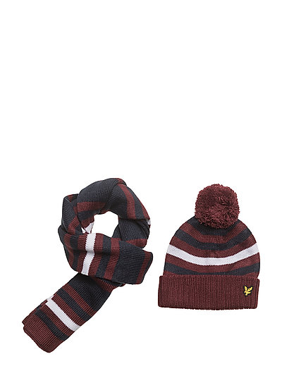 lyle and scott hat and scarf set