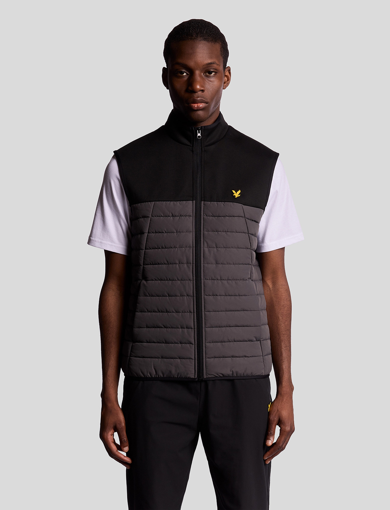 Lyle & Scott Sport Sports Fleece Hybrid Gilet, XS, Grey, Overtøj > Veste, Herre