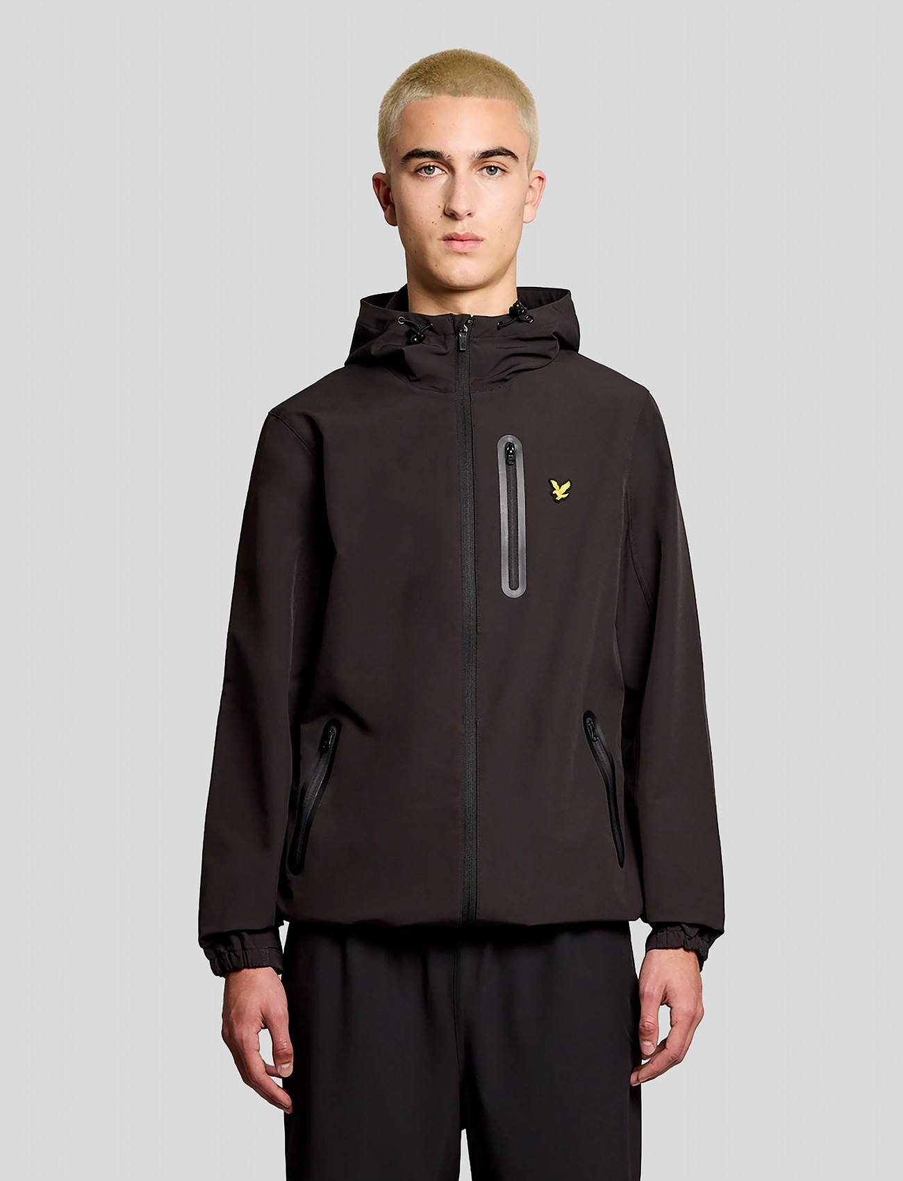 Lyle & Scott Sport Branded Hooded Jacket, S, Black, Sport Jackets > Sport Outdoor Jackets, Herre