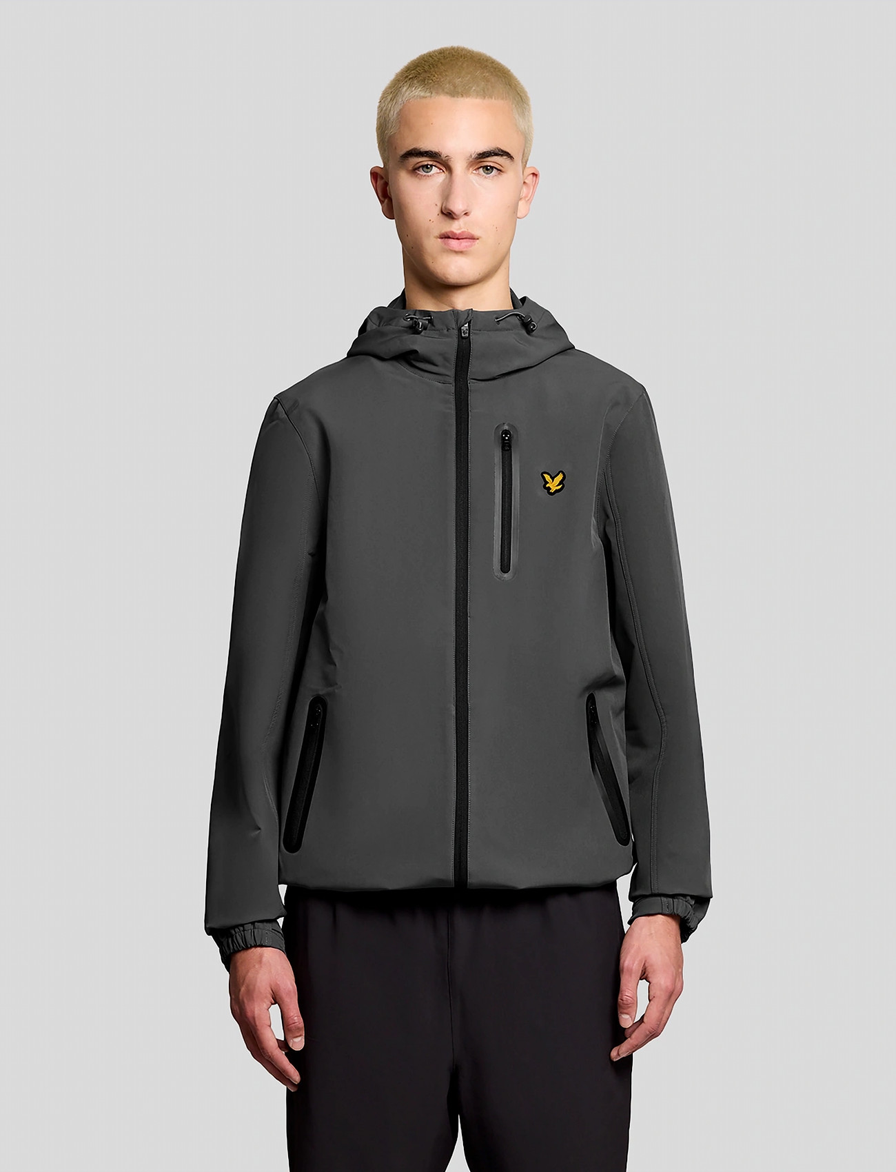 Lyle & Scott Sport Branded Hooded Jacket, XL, Grey, Sport Jackets > Sport Outdoor Jackets, Herre