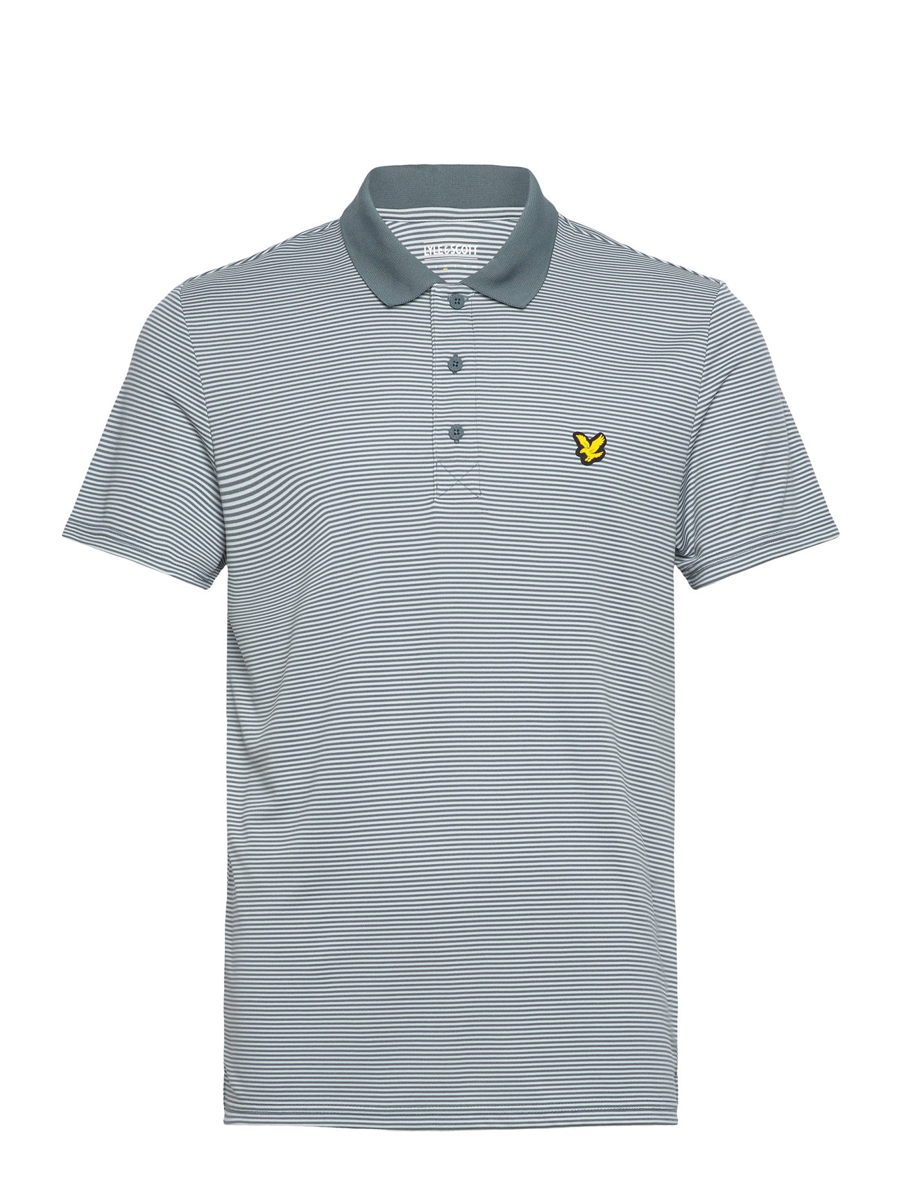 Golf Microstripe Polo Sport Polos Short-sleeved Blue Lyle & Scott Sport