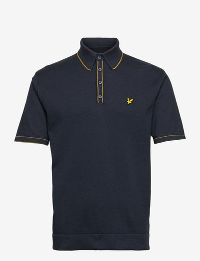 Knitted Branded Polo - polos - aegean blue marl