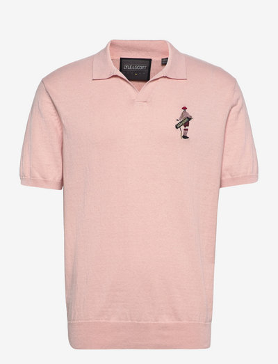 Golf Player Knitted Polo - polos - free pink