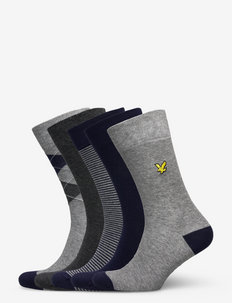 HAROLD - multipack socks - dark grey marl/argyle/peacoat/stripe/grey marl