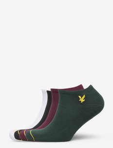 RUBEN - ankle socks - black/wine tasting/grey marl/pine grove/bright white