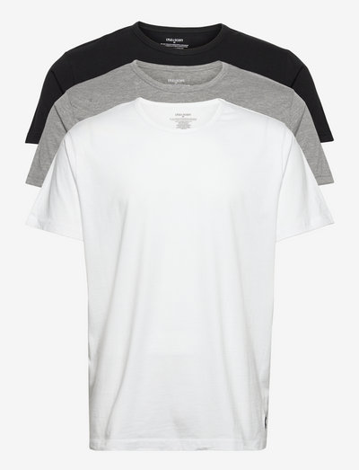 AUGUST - multipack t-shirts - bright white/grey marl/black