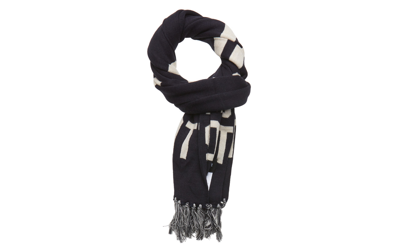 Knit NavyLyleamp; Scott Knit Wording Scarfdark Wording kiwPuTOlZX