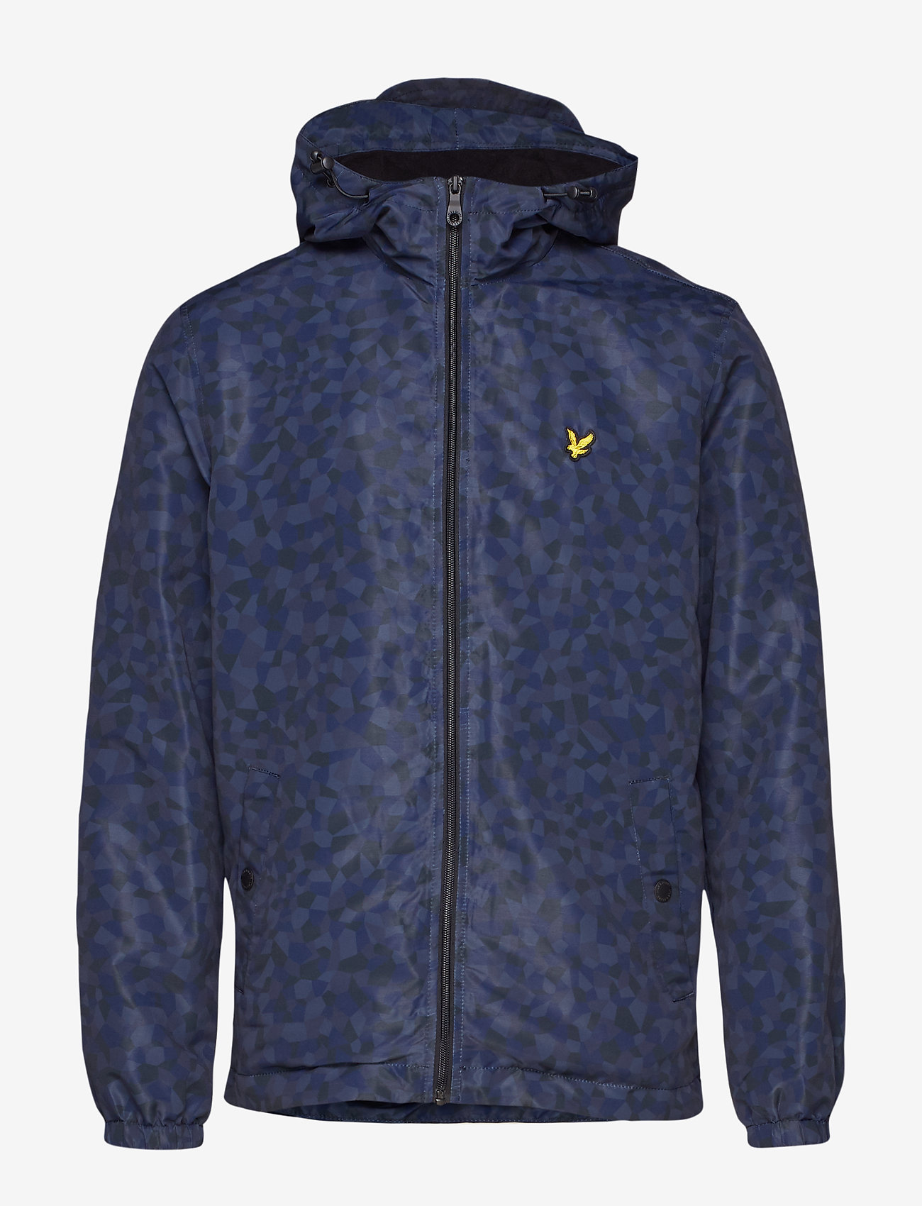 lyle and scott zip through hooded jacket navy