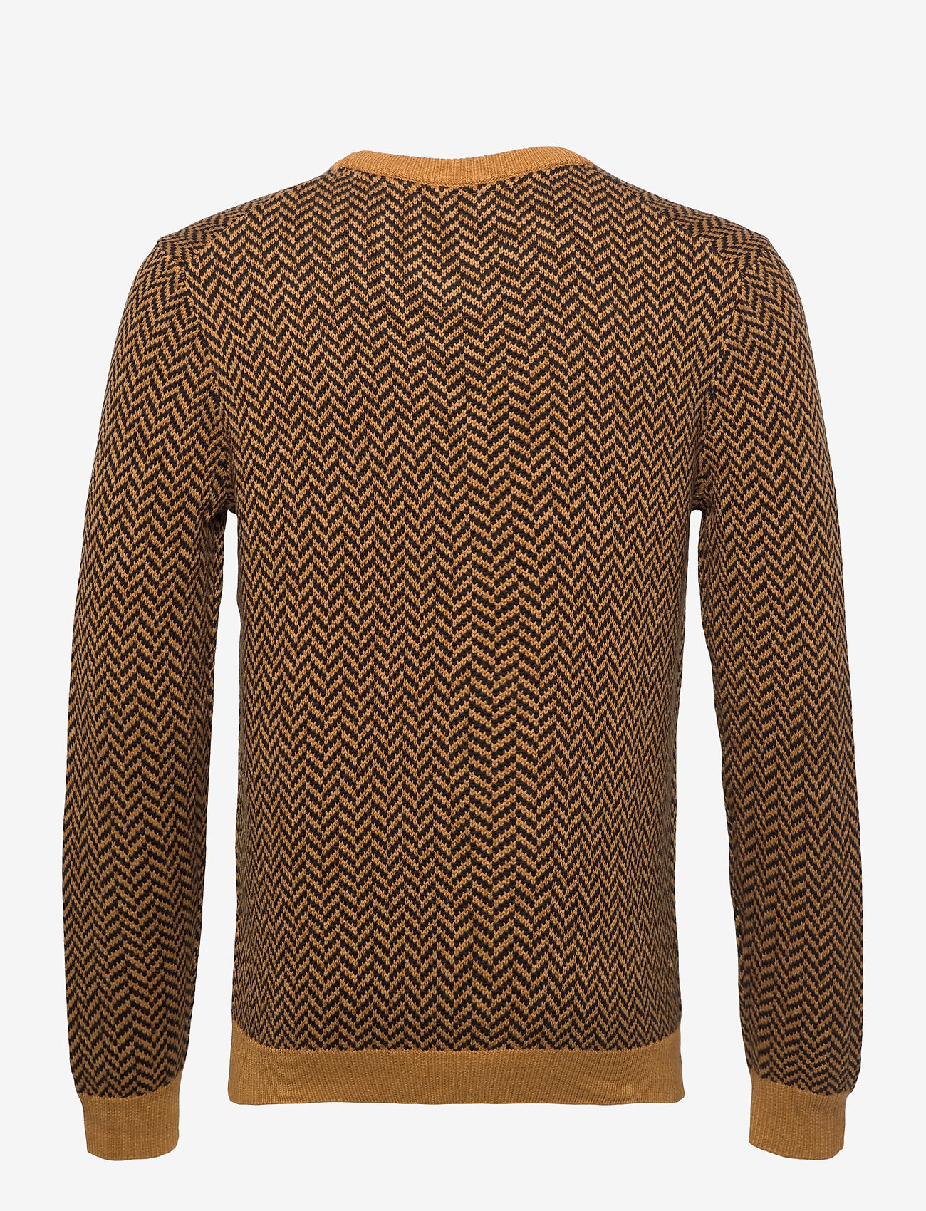 Herringbone Jacquard Knitted Jumper (Caramel/ Black) (999 kr) - Lyle & - | Boozt.com