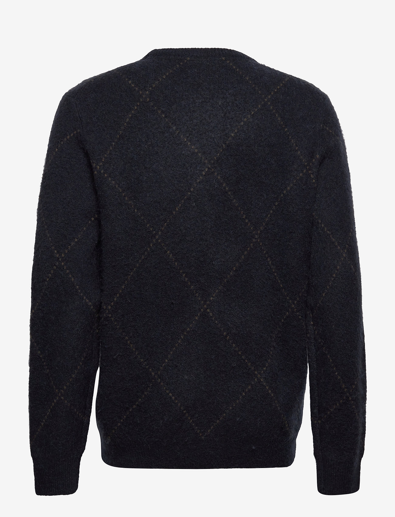 black argyle jumper