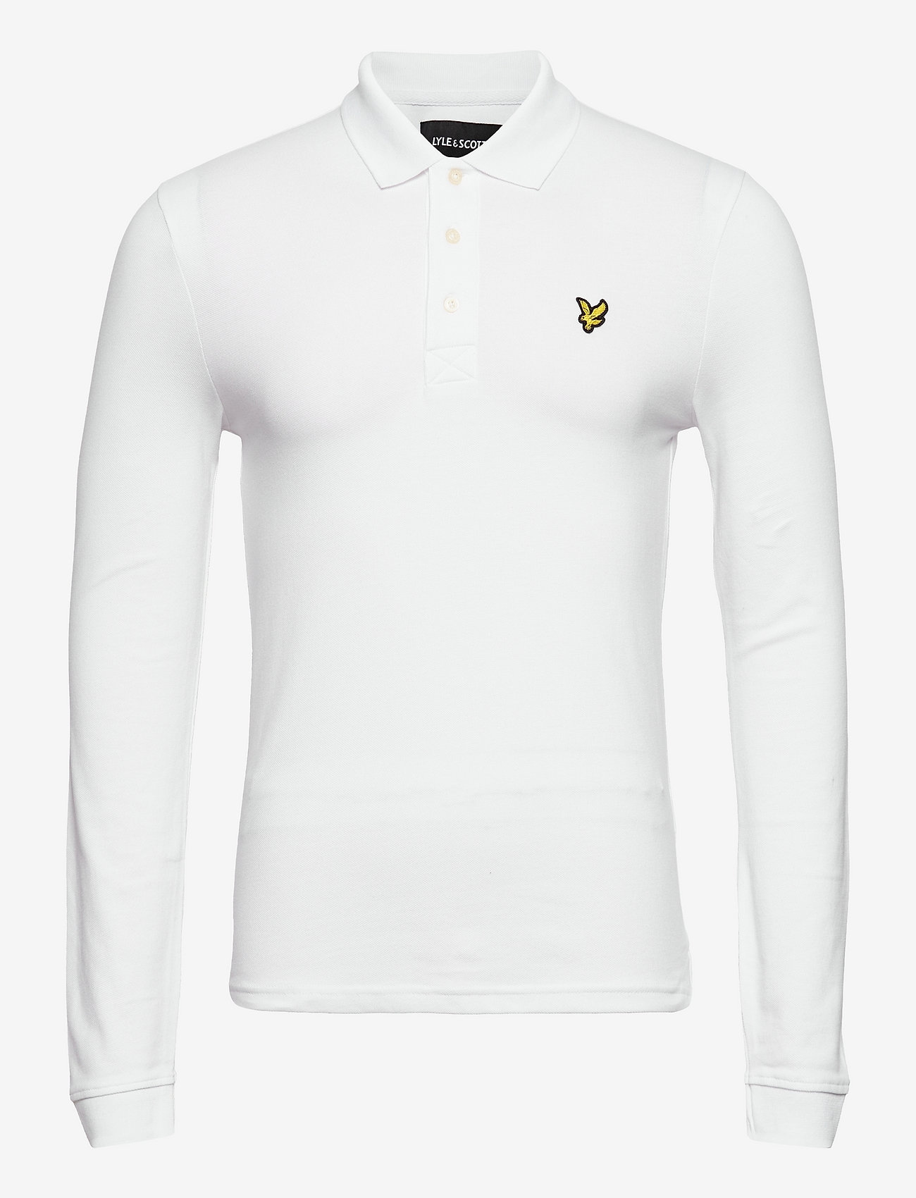 lyle and scott long sleeve polo white