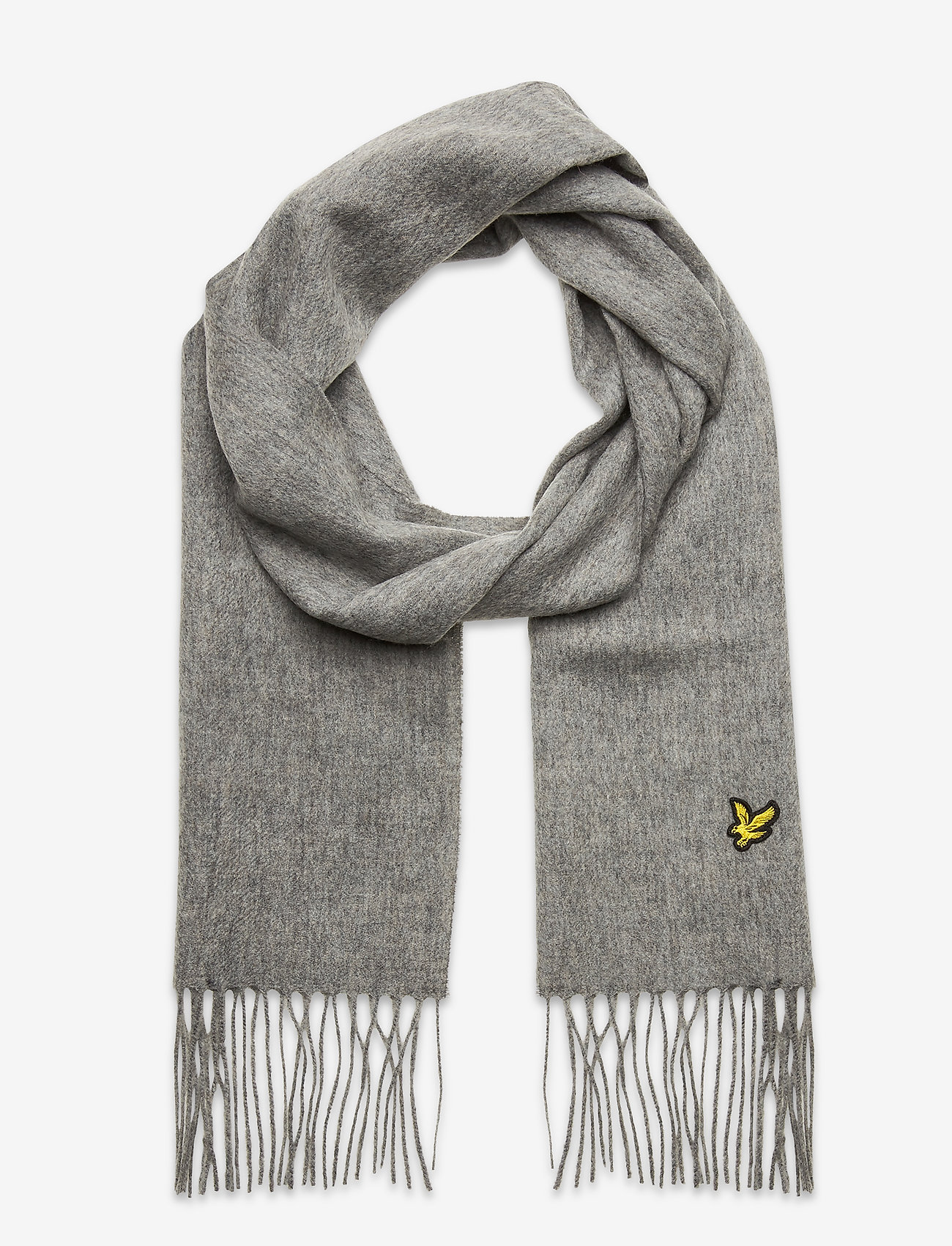 Lyle & Scott - Lambswool Scarf - winter scarves - mid grey marl - 0