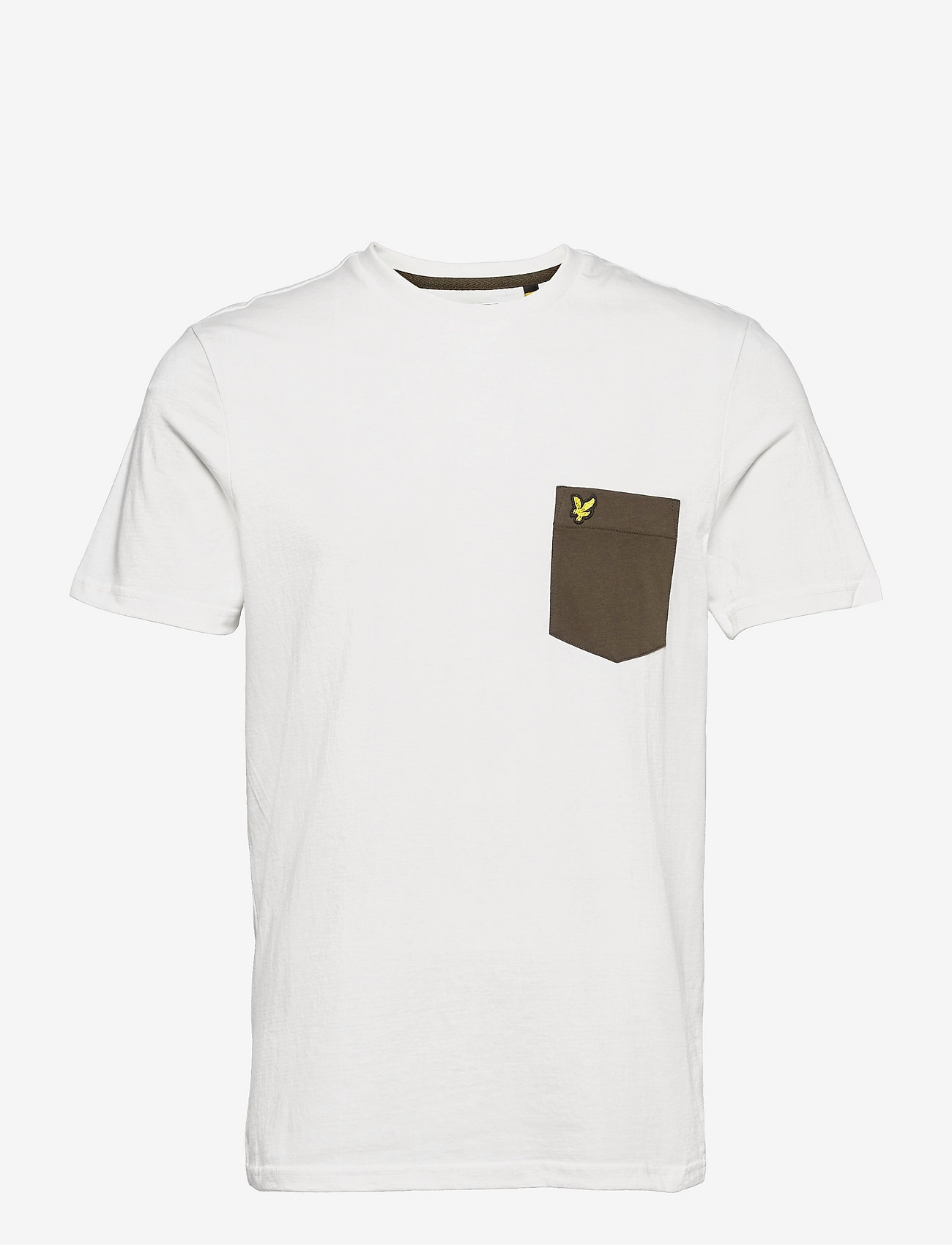 Lyle & Scott - Contrast Pocket T Shirt - t-shirts à manches courtes - off white/trek green - 0