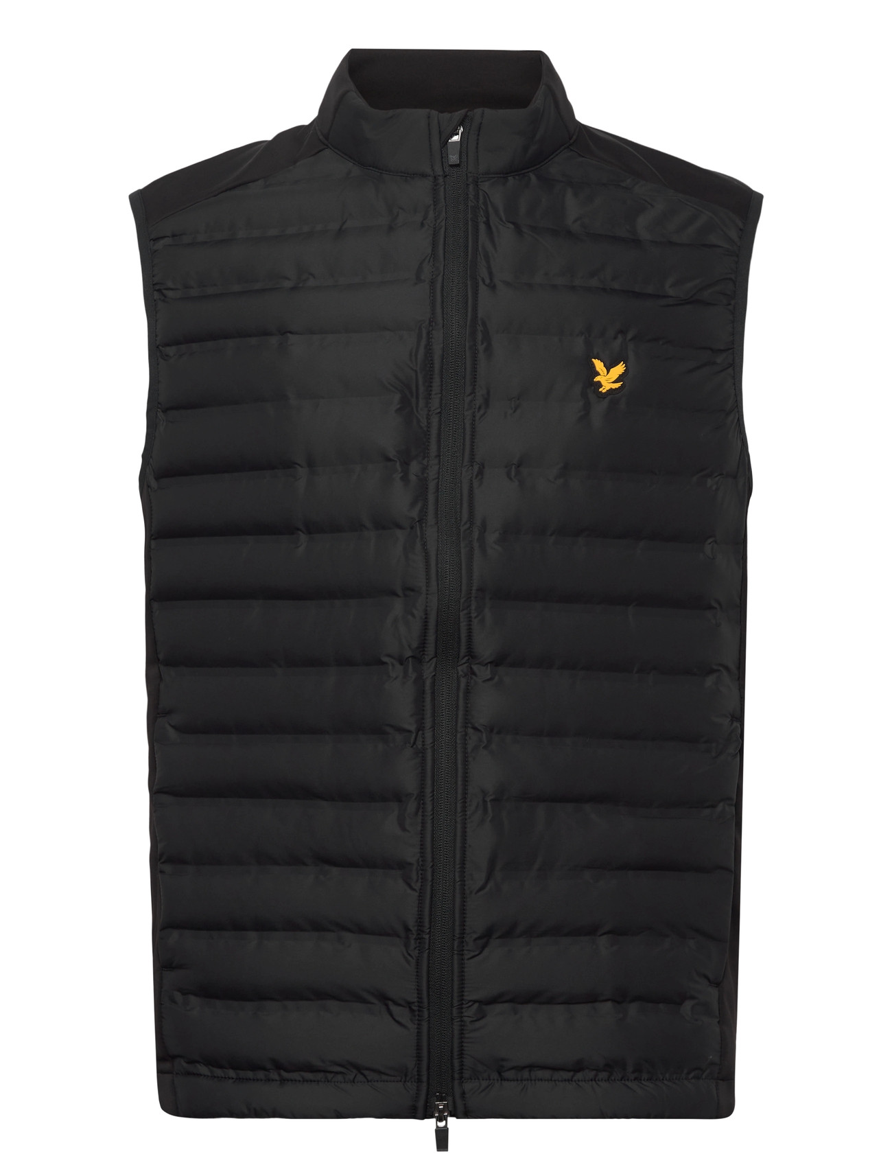 Lyle & Scott Hybrid Quilted Full Zip Golf Gilet, L, Sport Oberbekleidung, Schwarz - Westen, Männerswear
