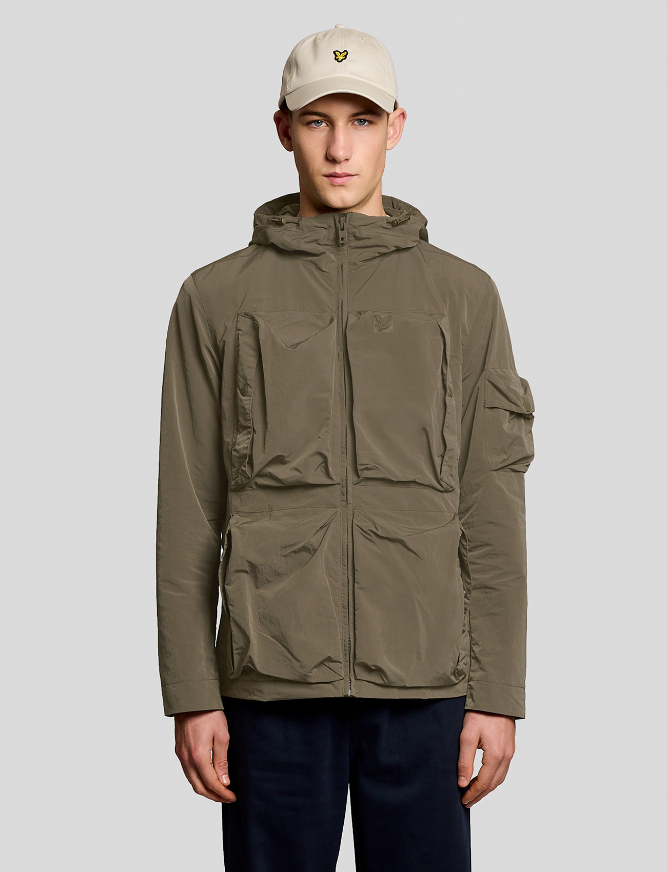 Lyle & Scott Lightweight Ripstop Windcheater, S, Brown, Jakker > Lette Jakker, Herre