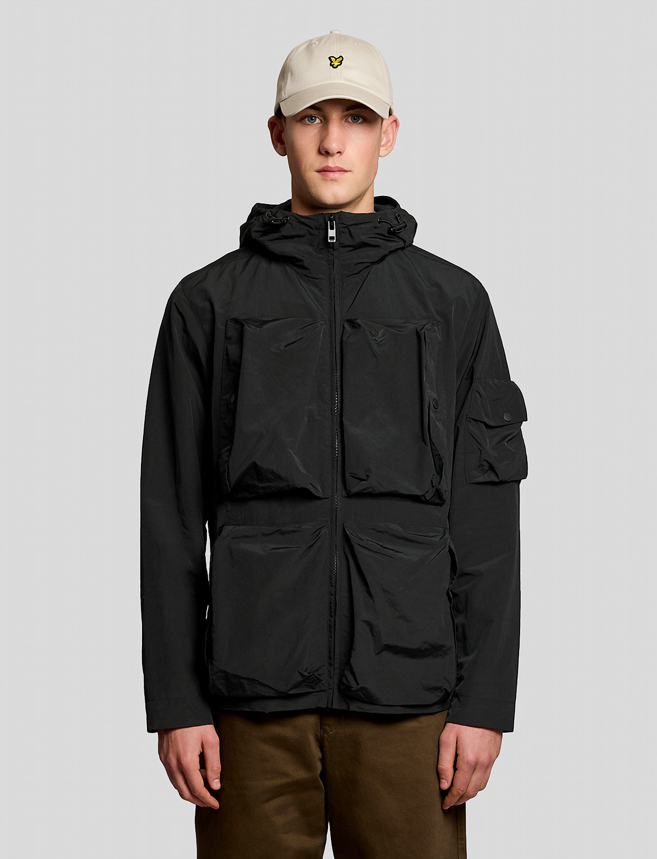 Lyle & Scott Lightweight Ripstop Windcheater, XL, Black, Jakker > Lette Jakker, Herre
