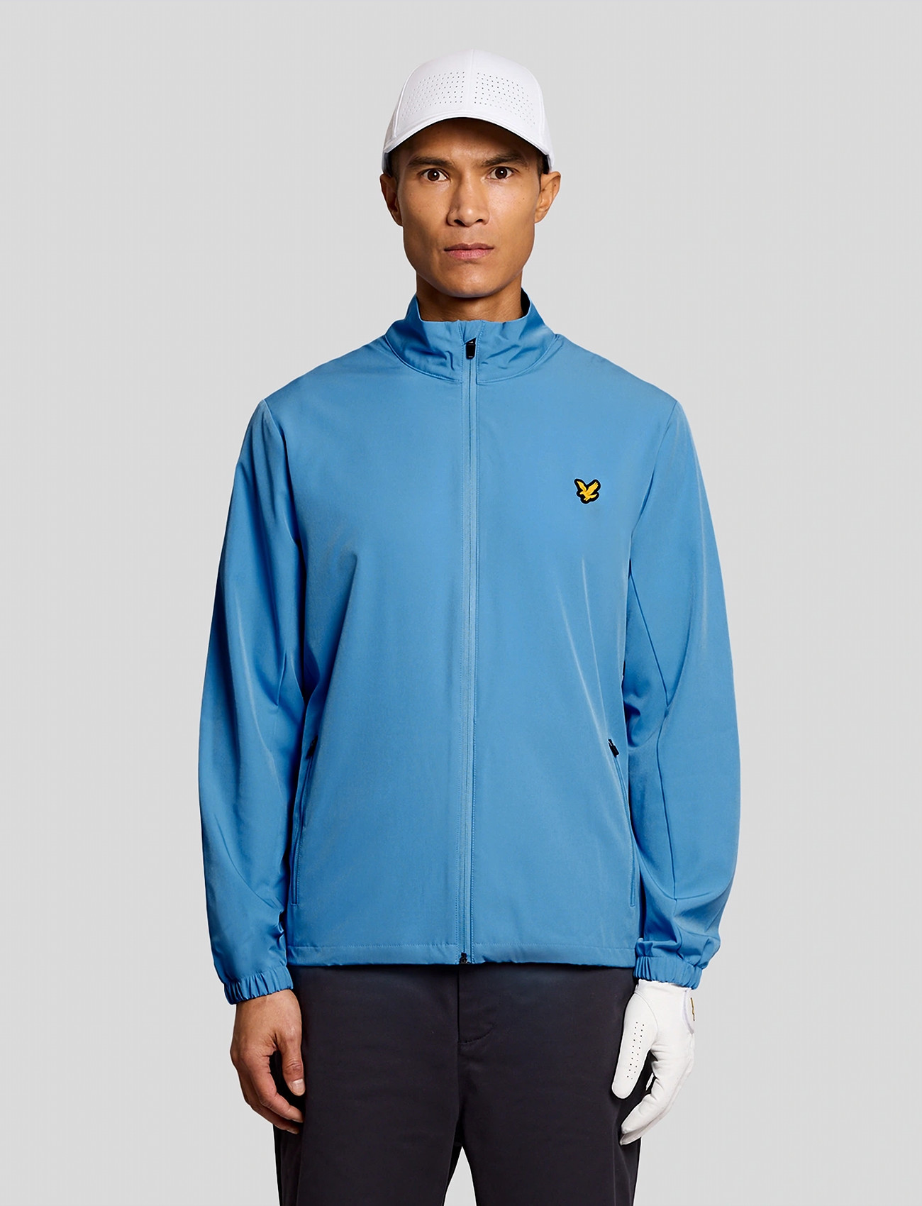 Lyle & Scott Golf Packable Jacket, L, Blue, Sport Jackets > Sport Golf Jackets, Herre