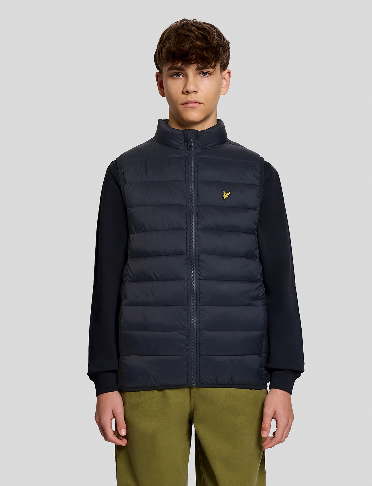 Lyle & Scott Light Weight Padded Gilet, 140-146, Navy, Overtøj > Udendørs Veste, Børn