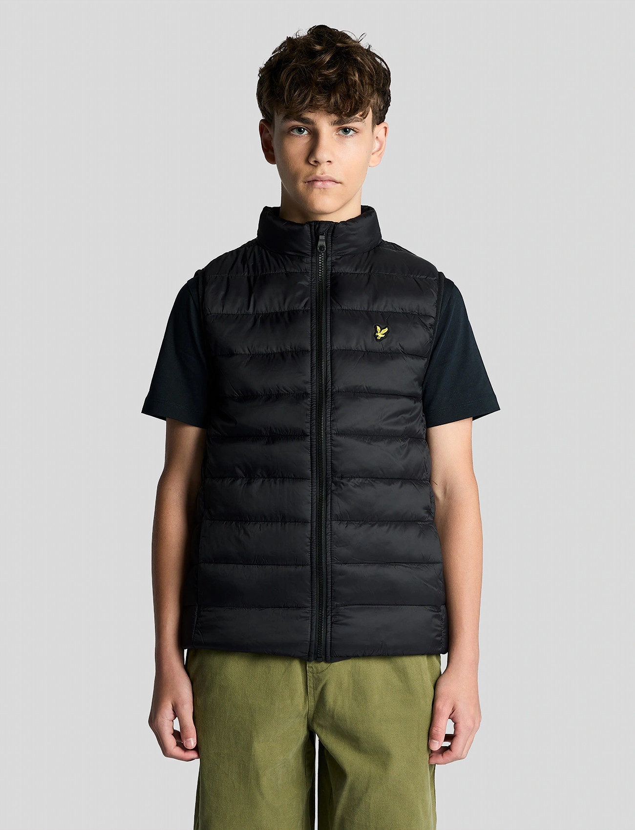 Lyle & Scott Light Weight Padded Gilet, 134-140, Black, Overtøj > Udendørs Veste, Børn