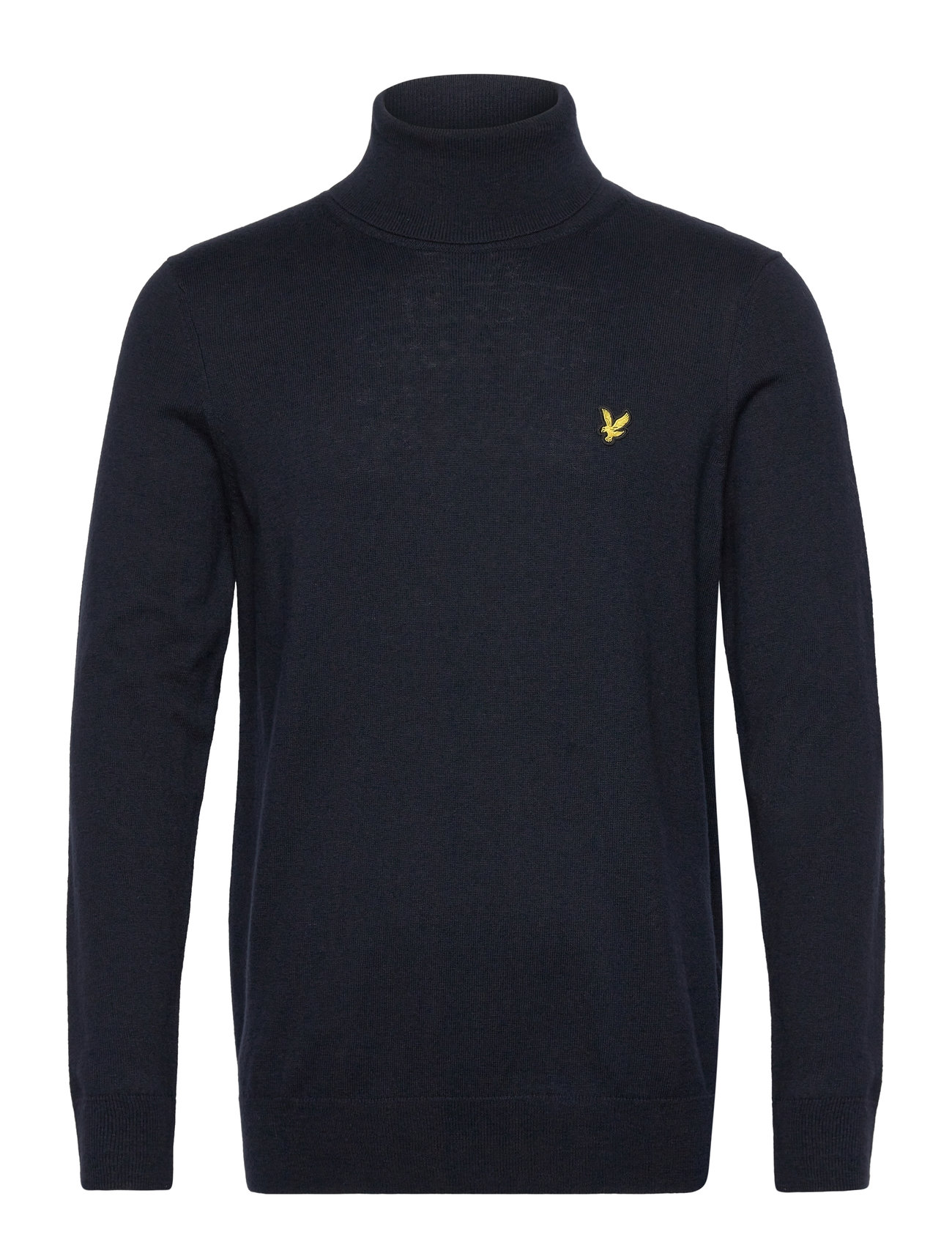 Lyle & Scott Cotton Merino Turtleneck Jumper Marinblå