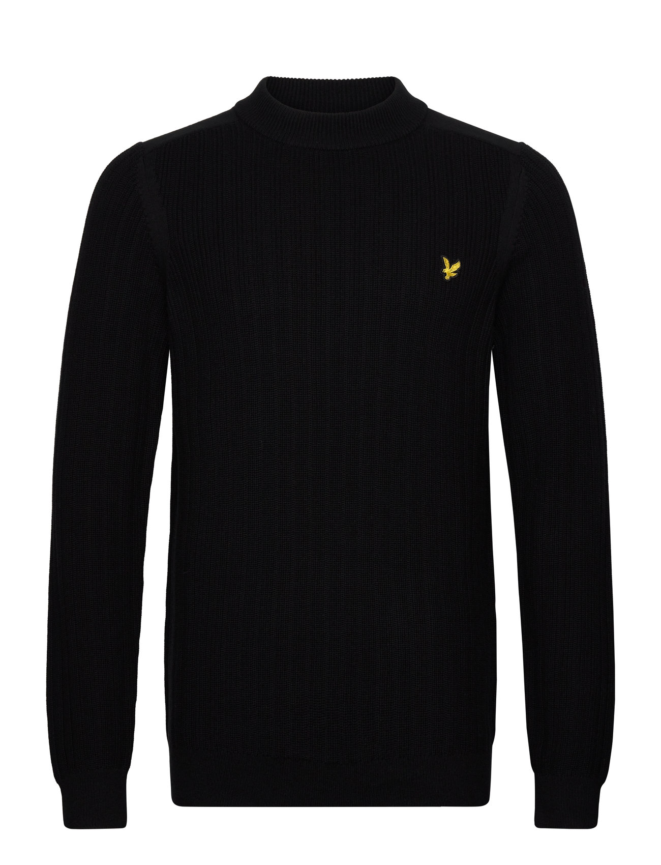 Lyle & Scott Ribbed Mock Neck Jumper Svart