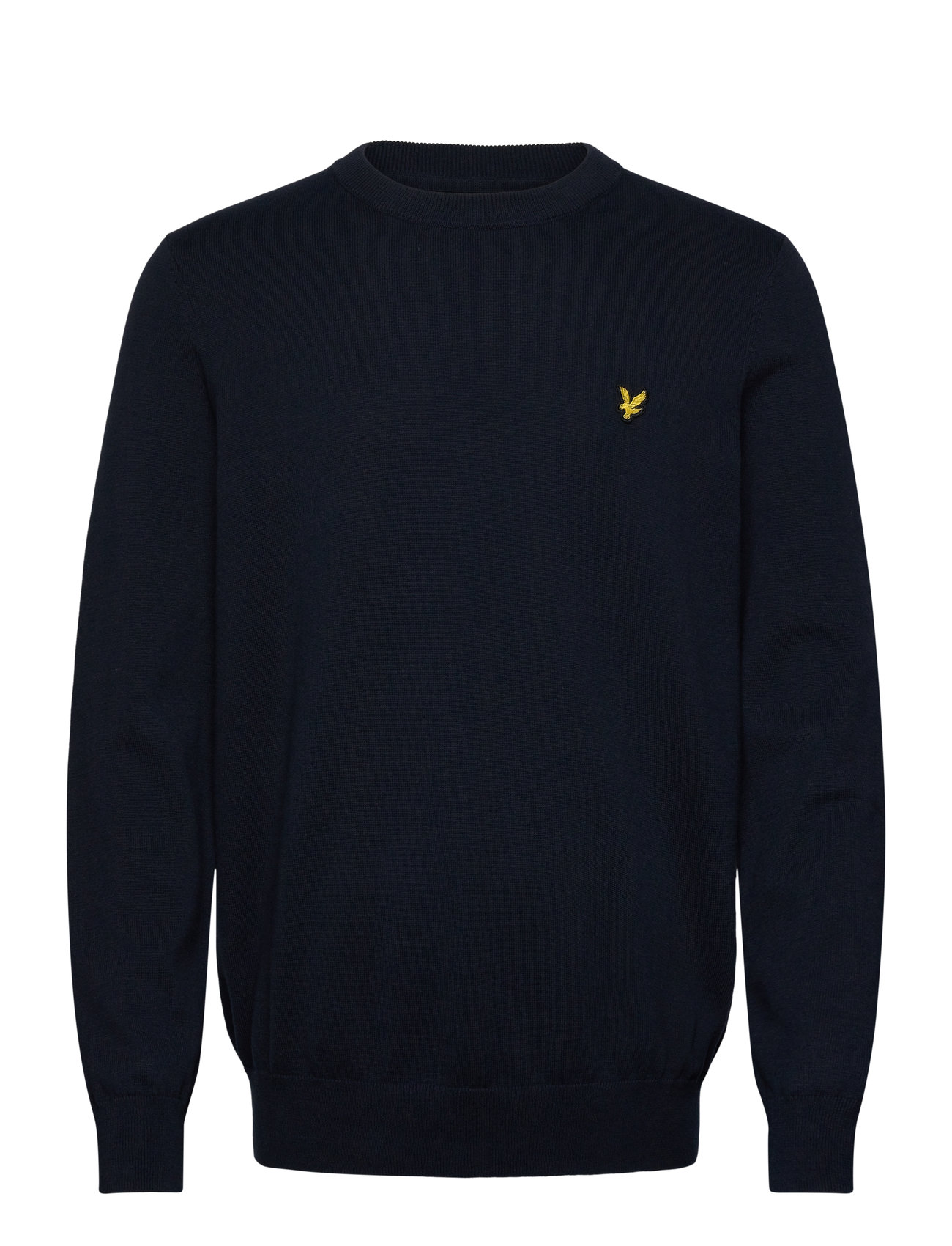 Lyle & Scott Cotton Crew Neck Jumper Marinblå