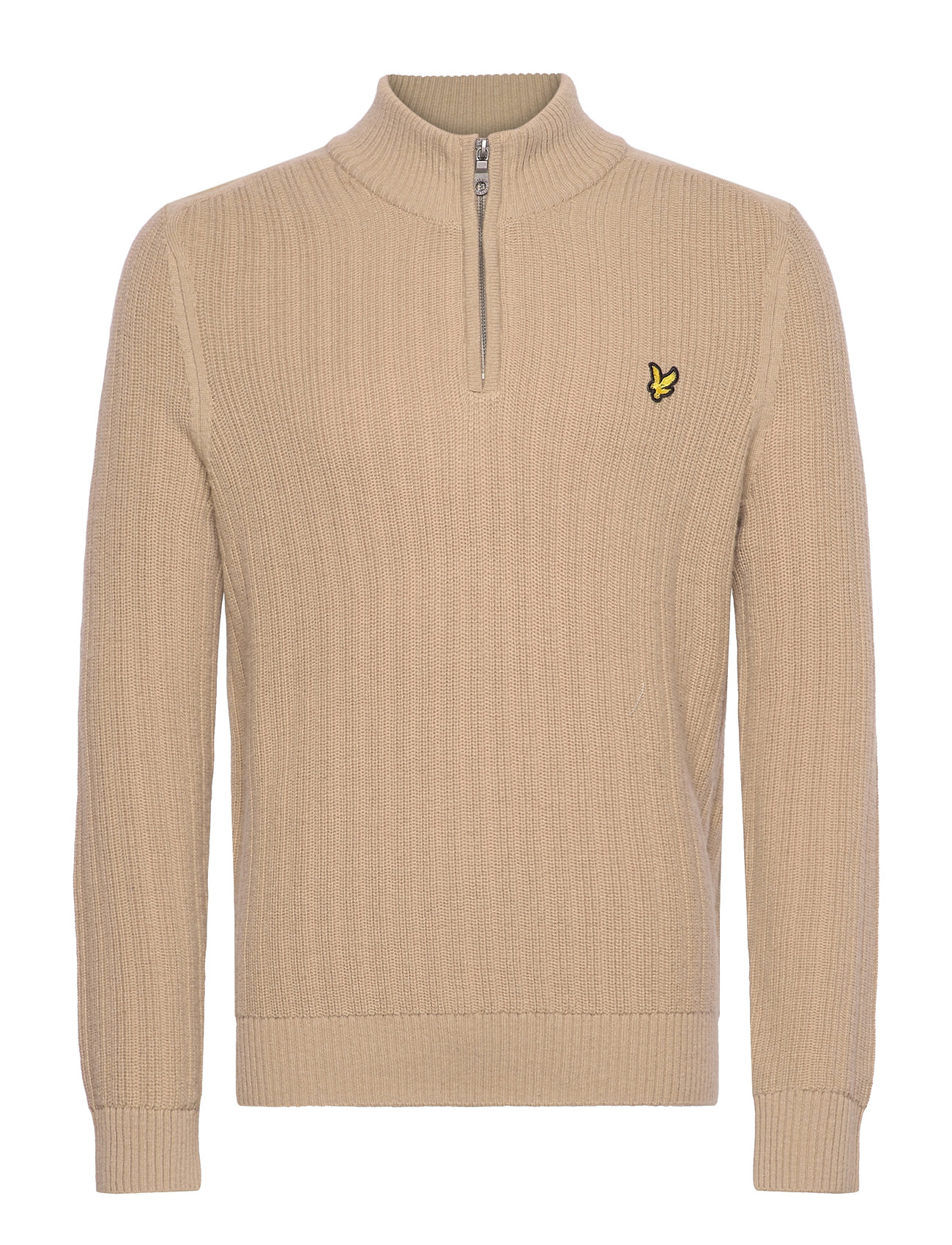 LYLE & SCOTT Ribbed Quarter Zip Jumper Beige - S - Herren