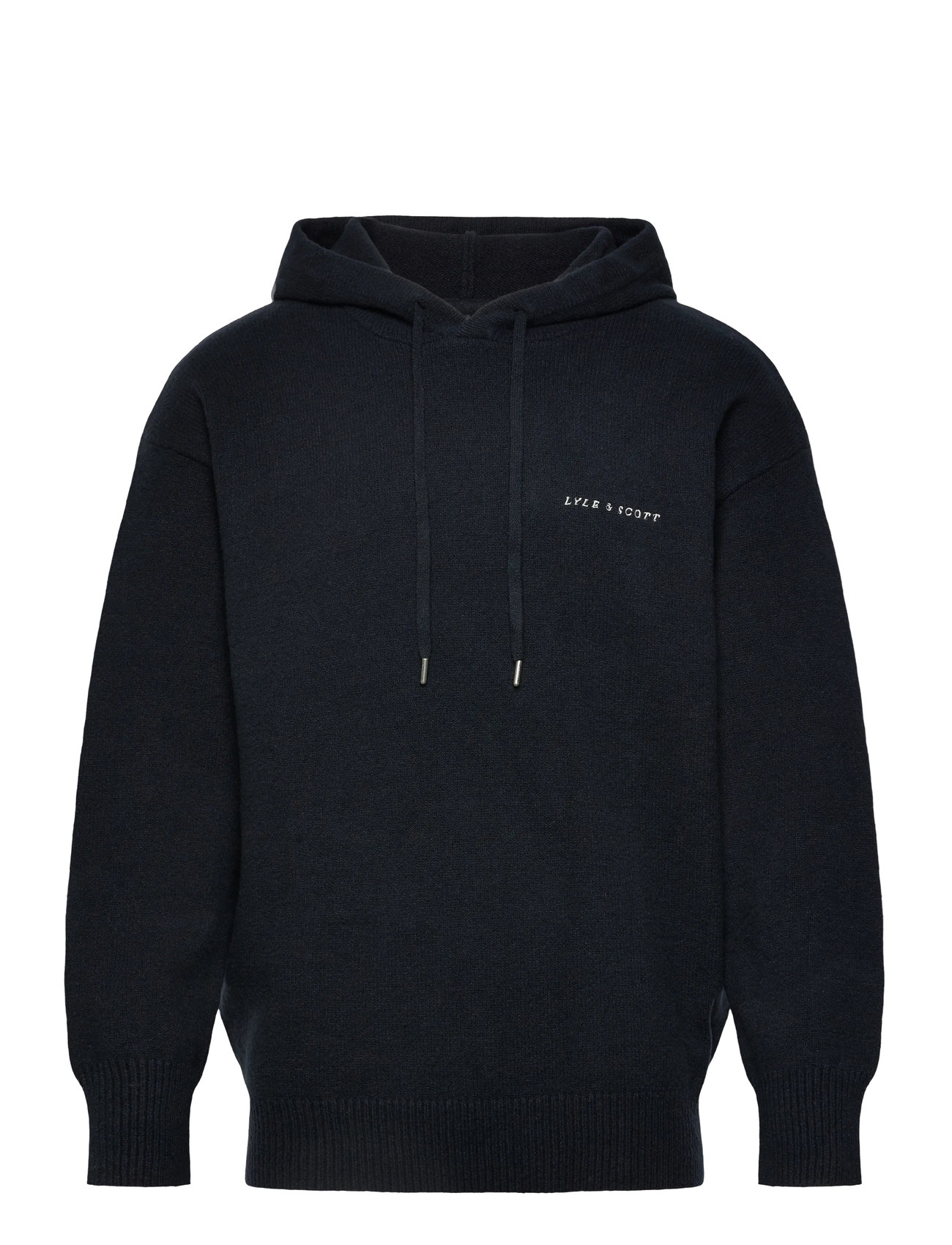 LYLE & SCOTT Script Strick Hoodie Schwarz - L - Herren