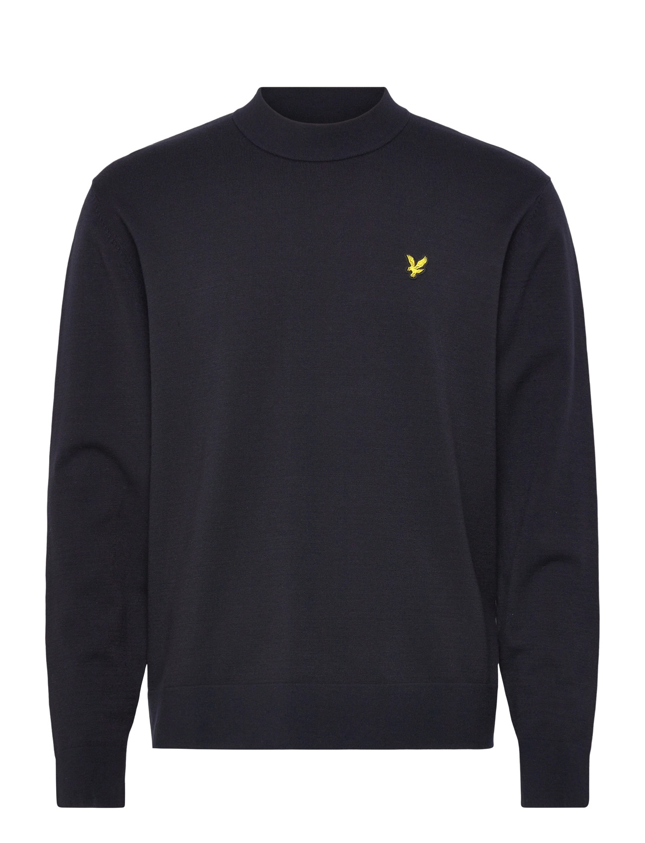 Lyle & Scott Relaxed Mock Neck Jumper, XL, Navy, Strik > Runde Halse, Herre
