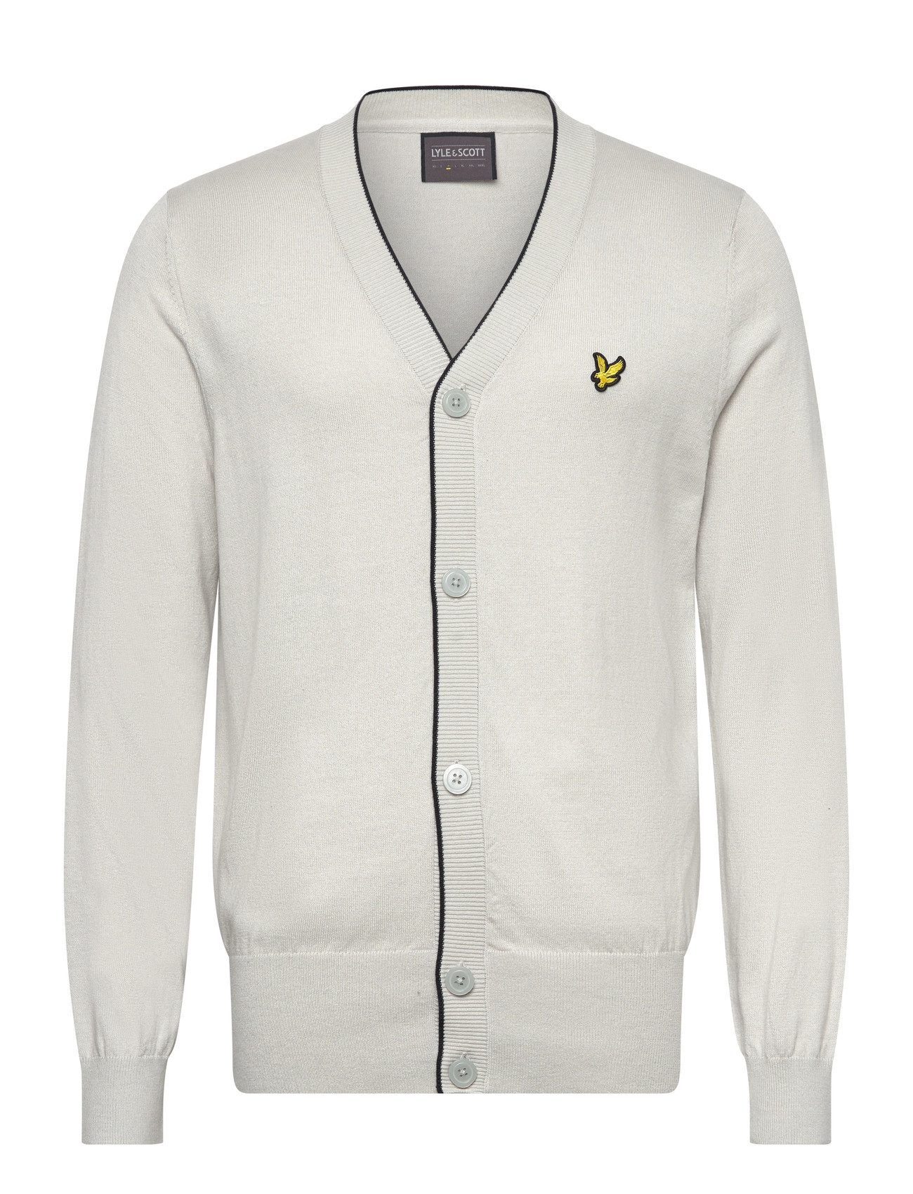 Lyle & Scott Golf Light Weight Cardigan, XL, Cream, Strik > Cardigans, Herre