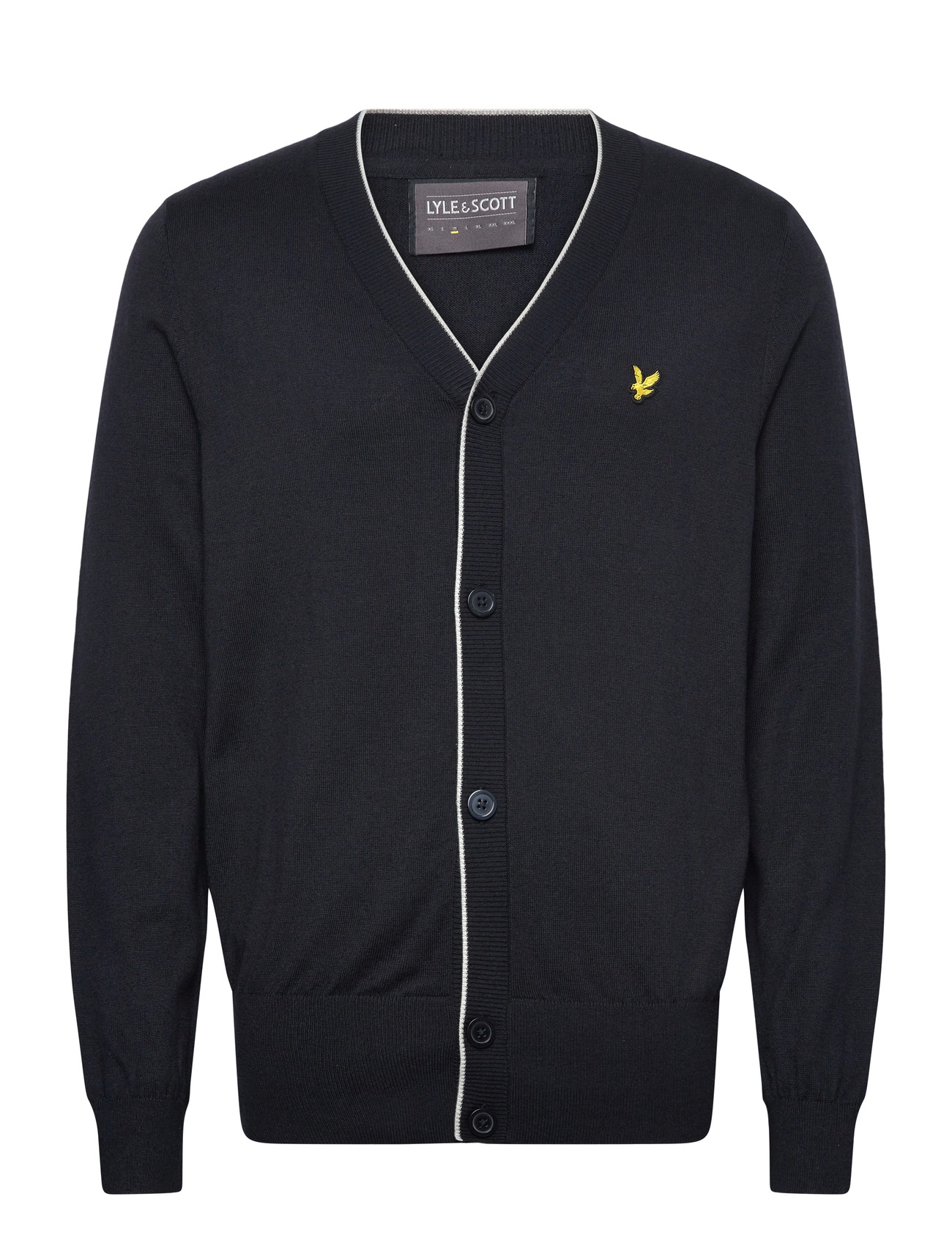 Lyle & Scott Golf Light Weight Cardigan, L, Navy, Strik > Cardigans, Herre