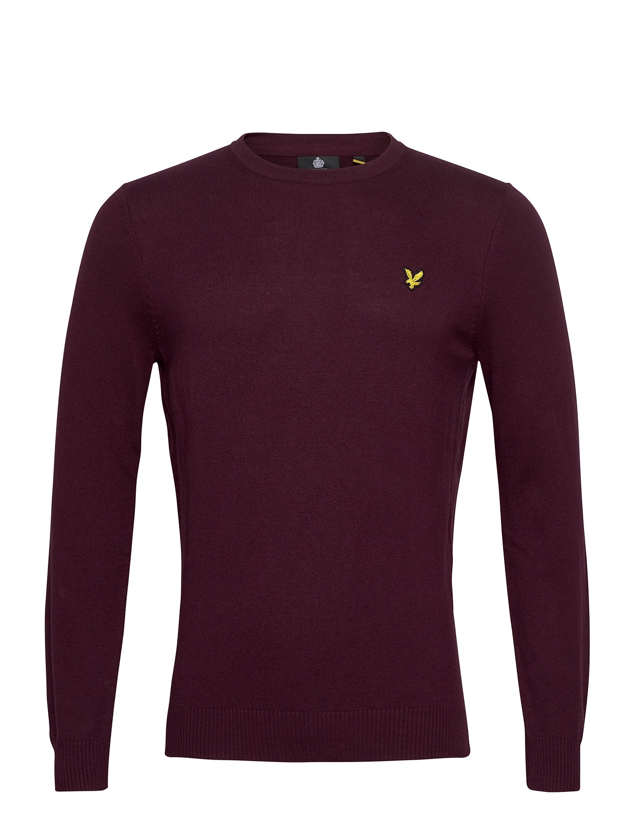 Cotton Merino Crew Jumper Burgundy Lyle & Scott