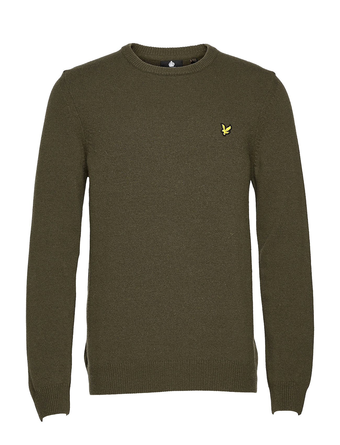 Crew Neck Lambswool Blend Jumper Khaki Lyle & Scott