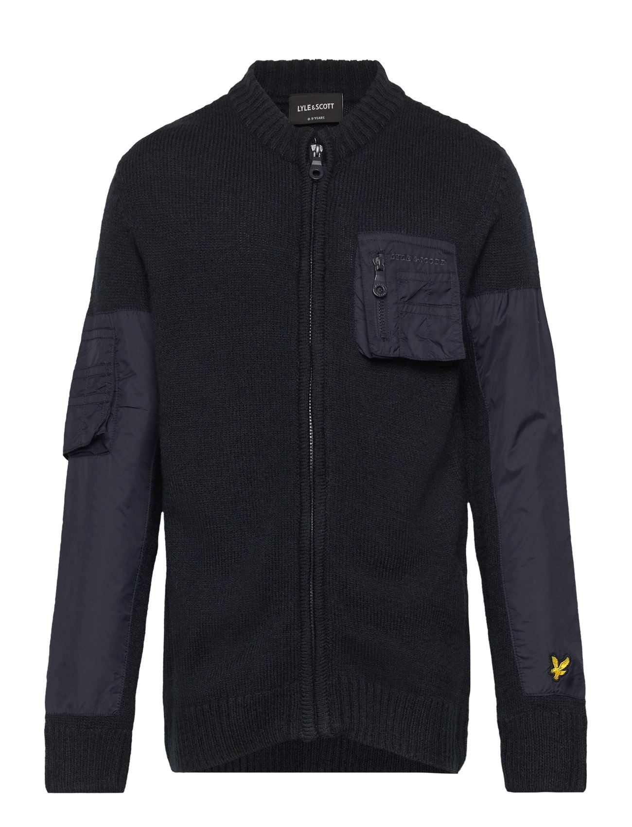 Tonal Nylon Trim Cardigan Navy Lyle & Scott 176377