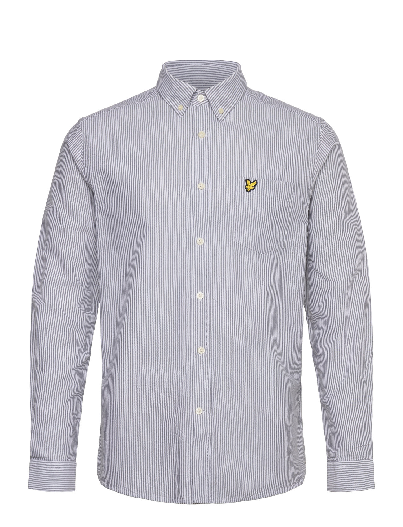 Lyle & Scott Stripe Oxford Shirt Grå