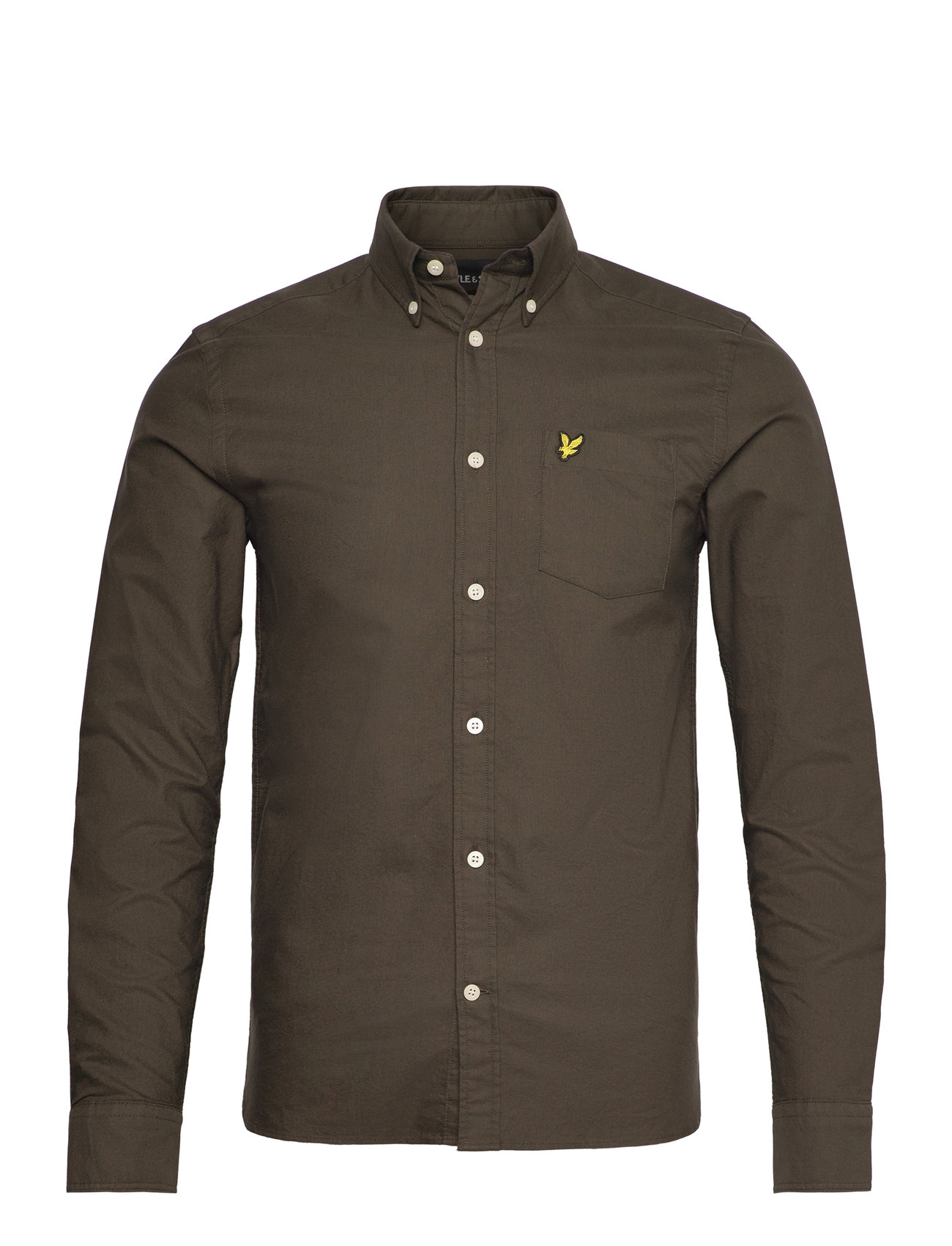 Lyle & Scott Plain Oxford Shirt Khaki Green