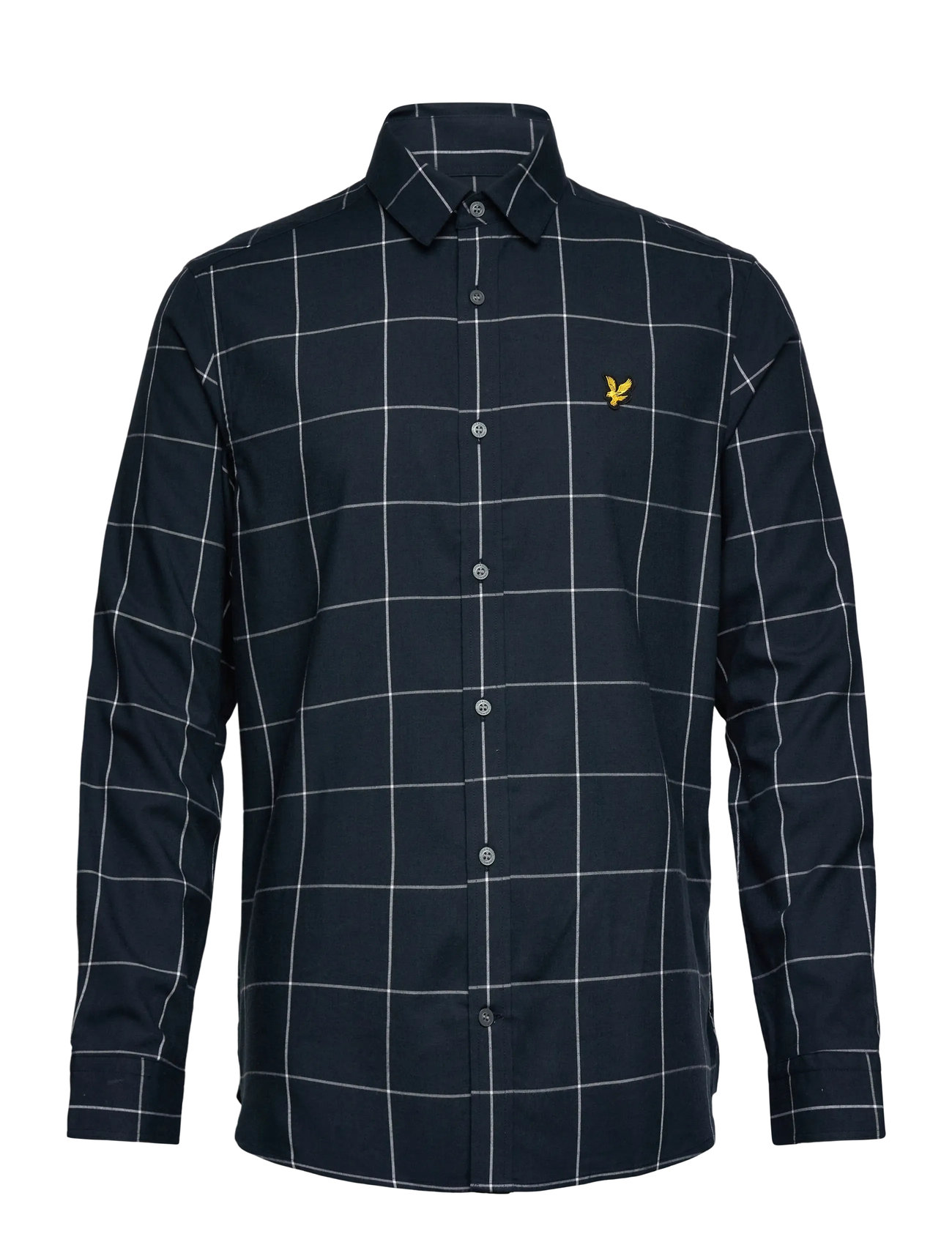 LYLE & SCOTT Window Pane Check Shirt Navy - L - Herren