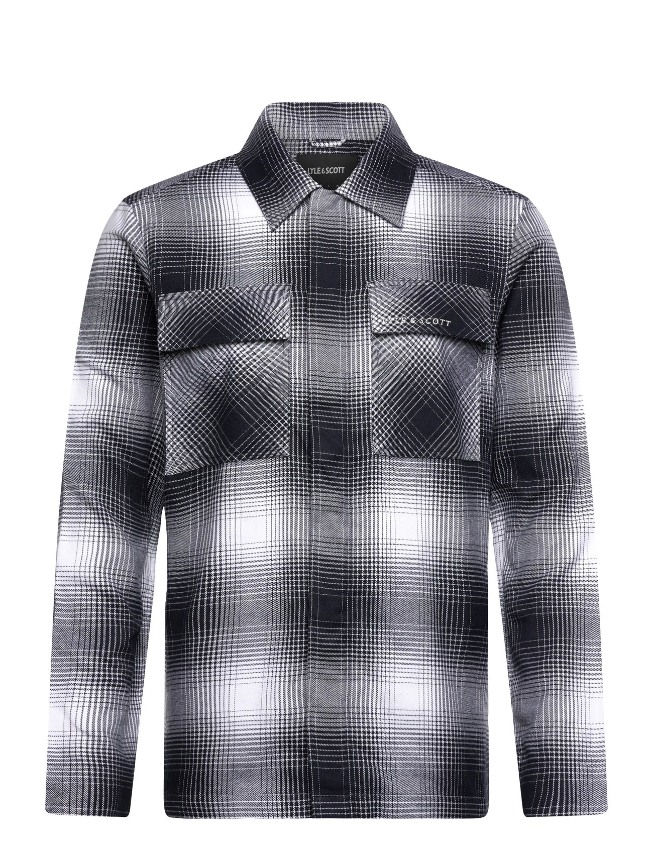 LYLE & SCOTT Ombre Check Overshirt Grau - L - Herren