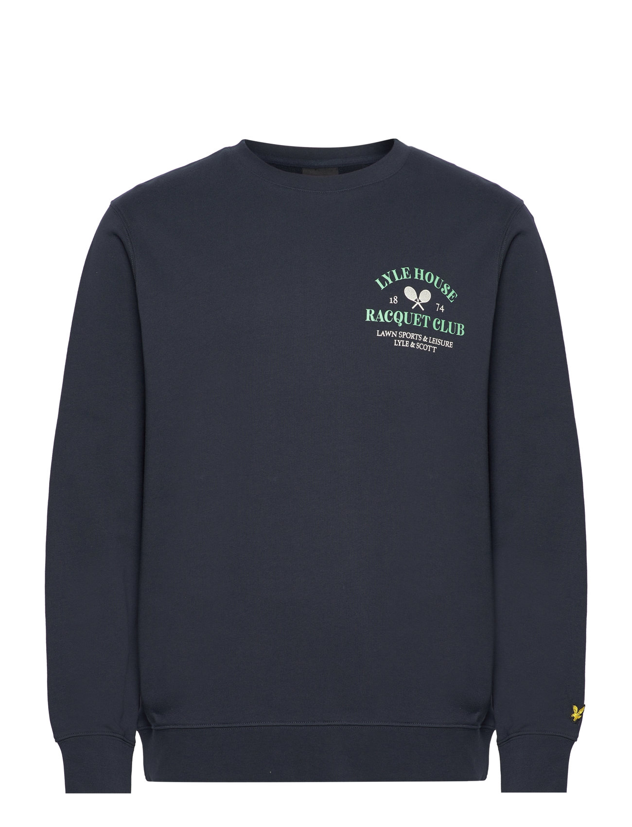 Racquet Club Graphic Sweatshirt Tops Sweatshirts & Hoodies Sweatshirts Navy Lyle & Scott